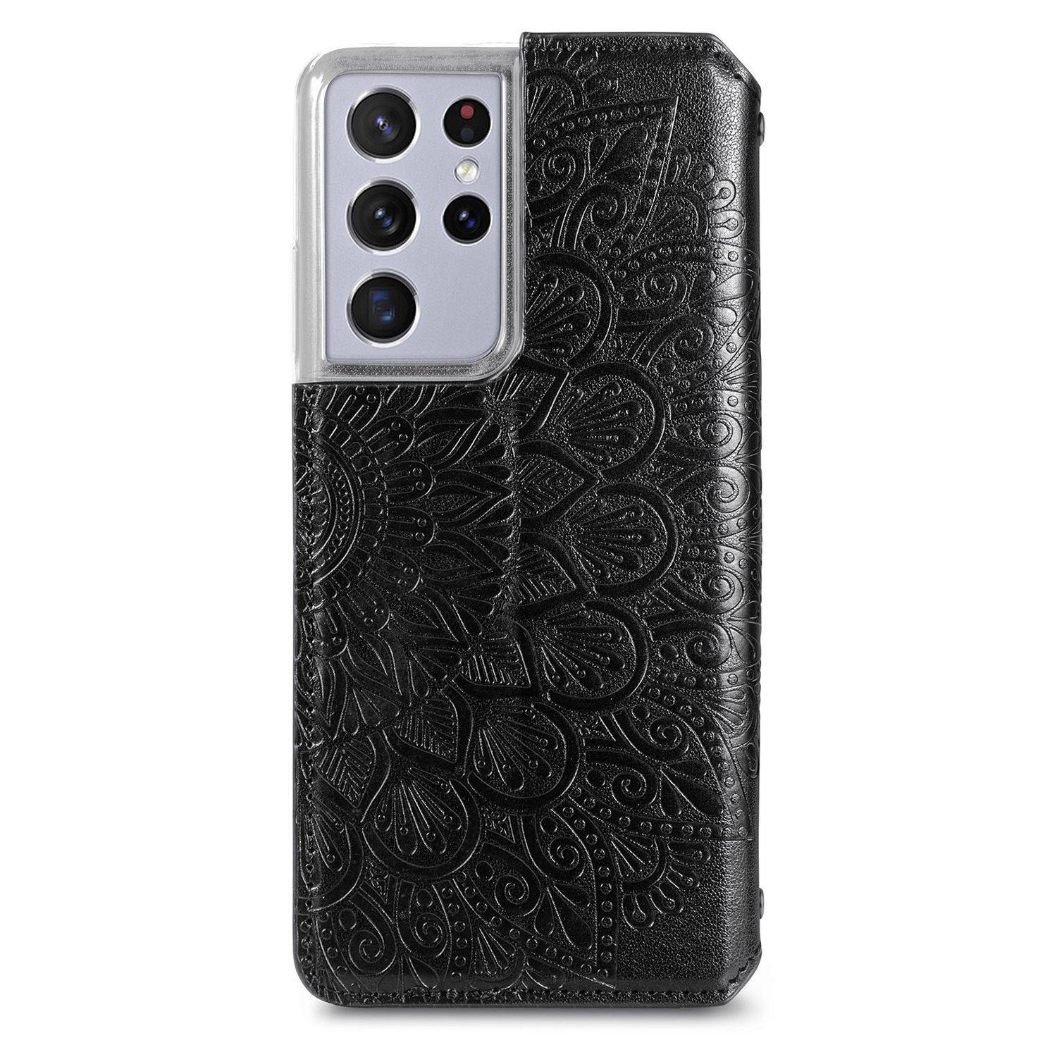 Samsung Galaxy S21 Ultra Handyhülle Bookcover Schwarz