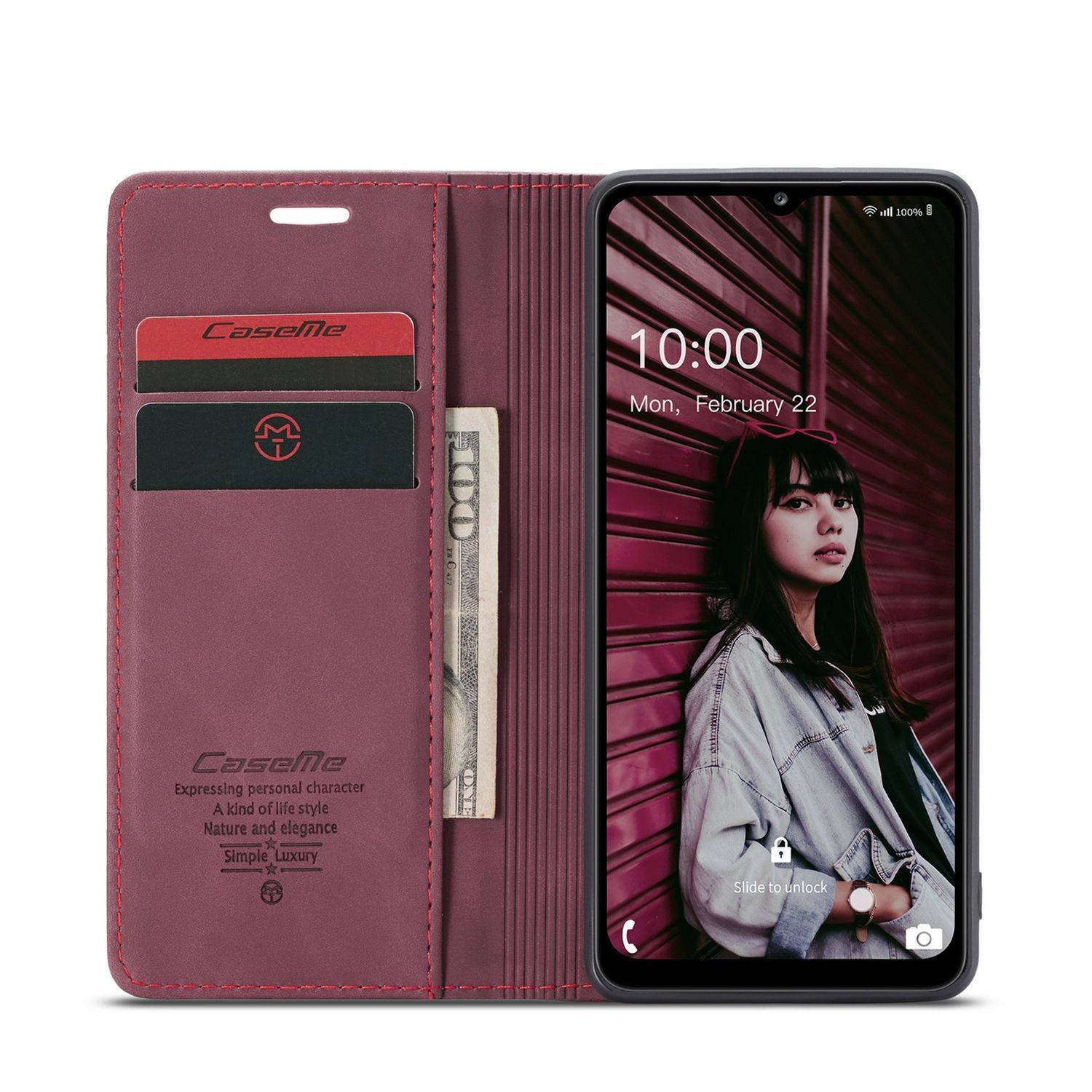 Samsung Galaxy A32 5G Handyhülle Bookcover Rot