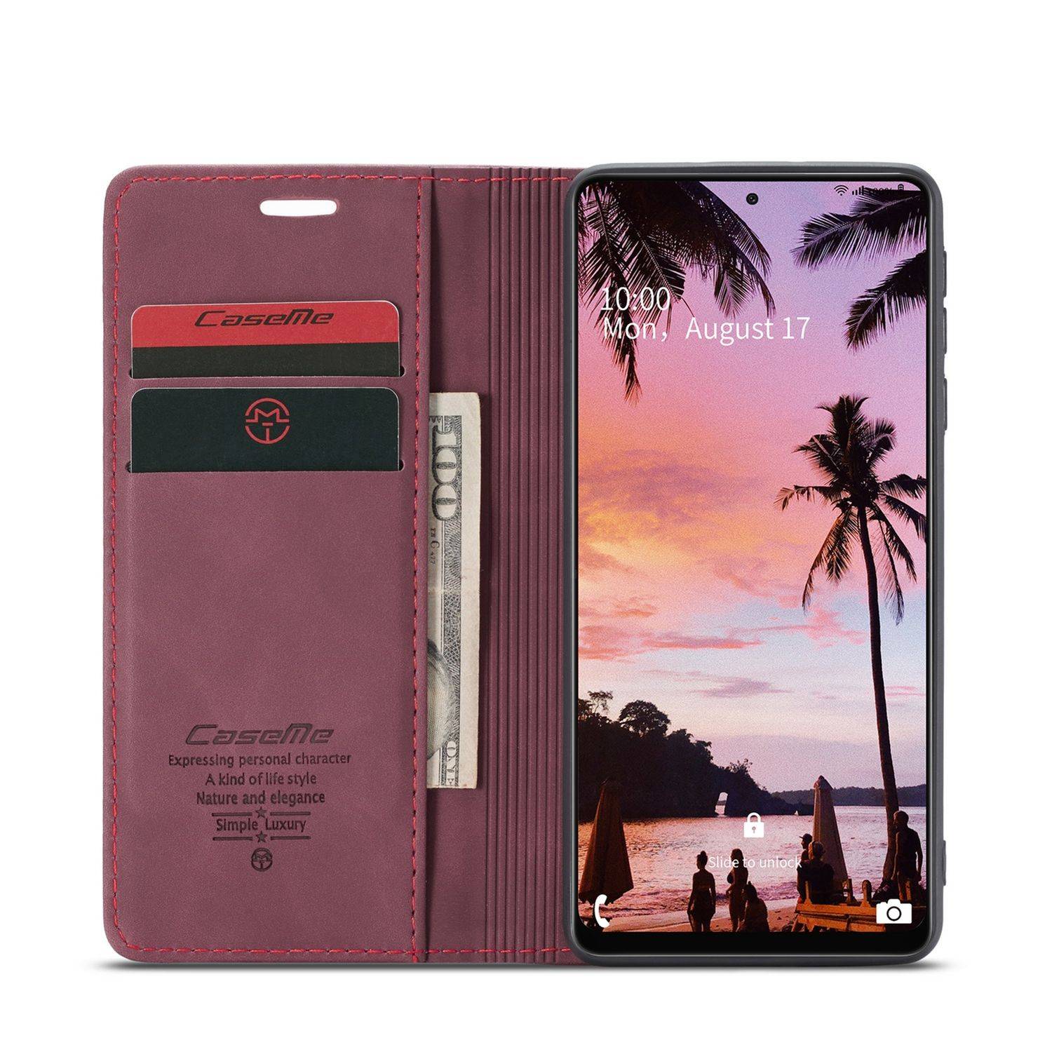 Samsung Galaxy A72 5G Handyhülle Bookcover Rot