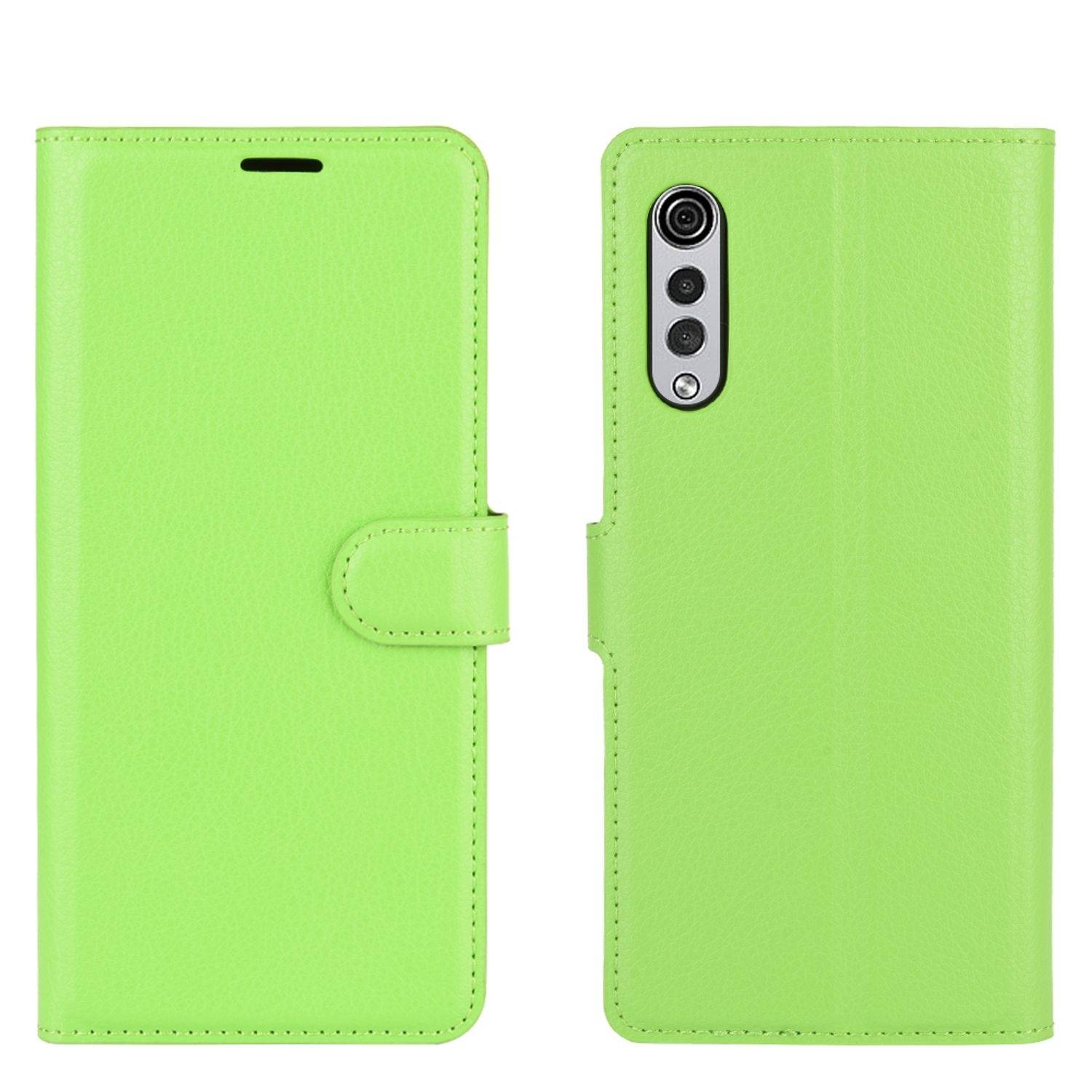 LG Velvet Handyhülle Bookcover Grün