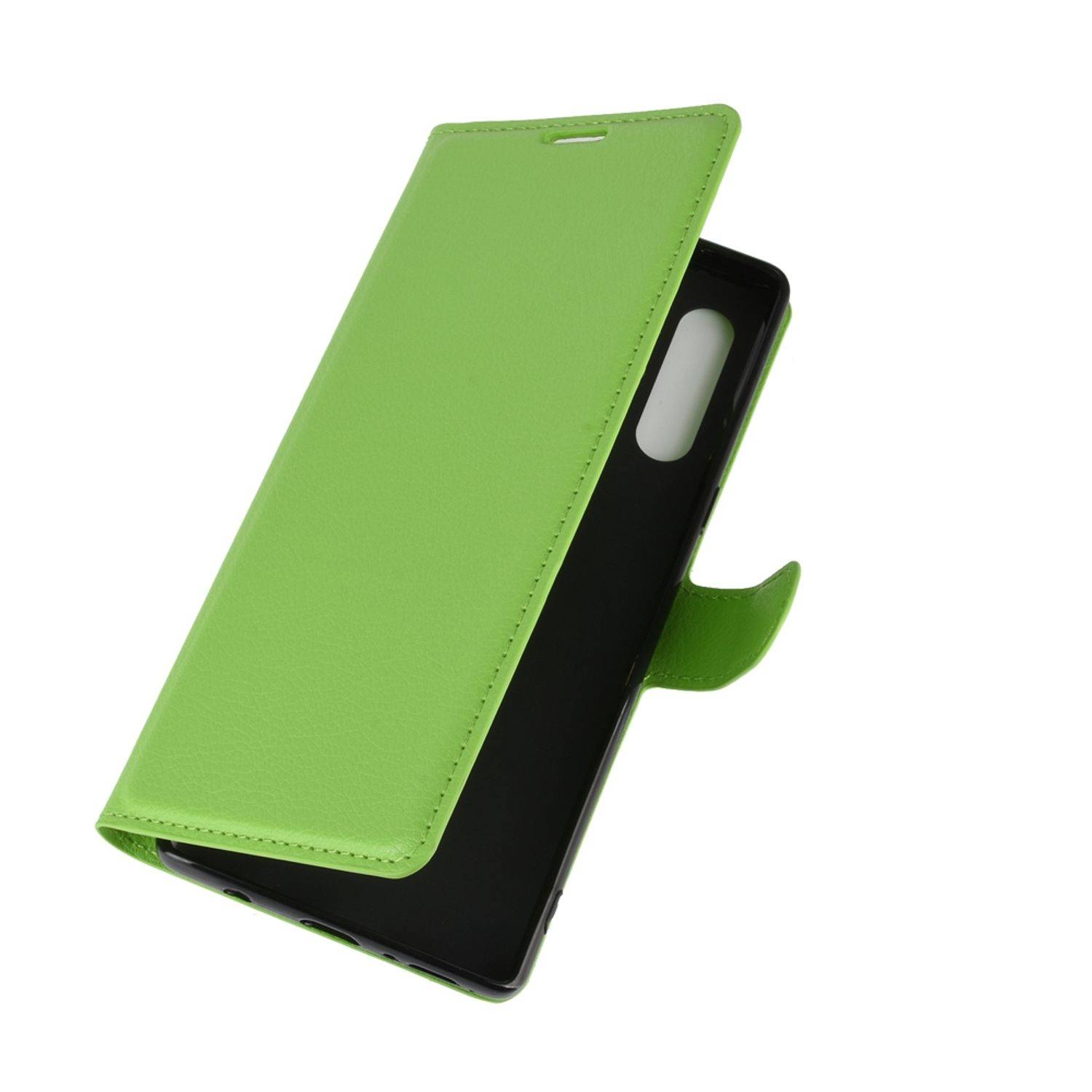 LG Velvet Handyhülle Bookcover Grün