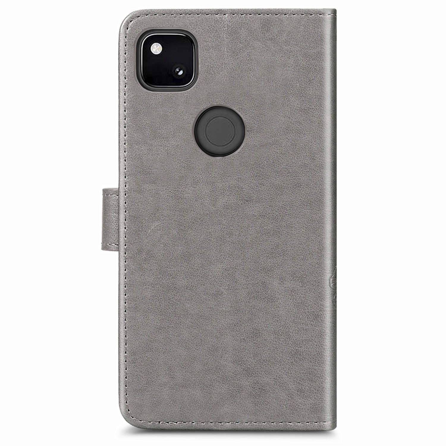 Hülle kompatibel mit Google Pixel 4A Kunstleder Handyhülle - Handy Case Grau