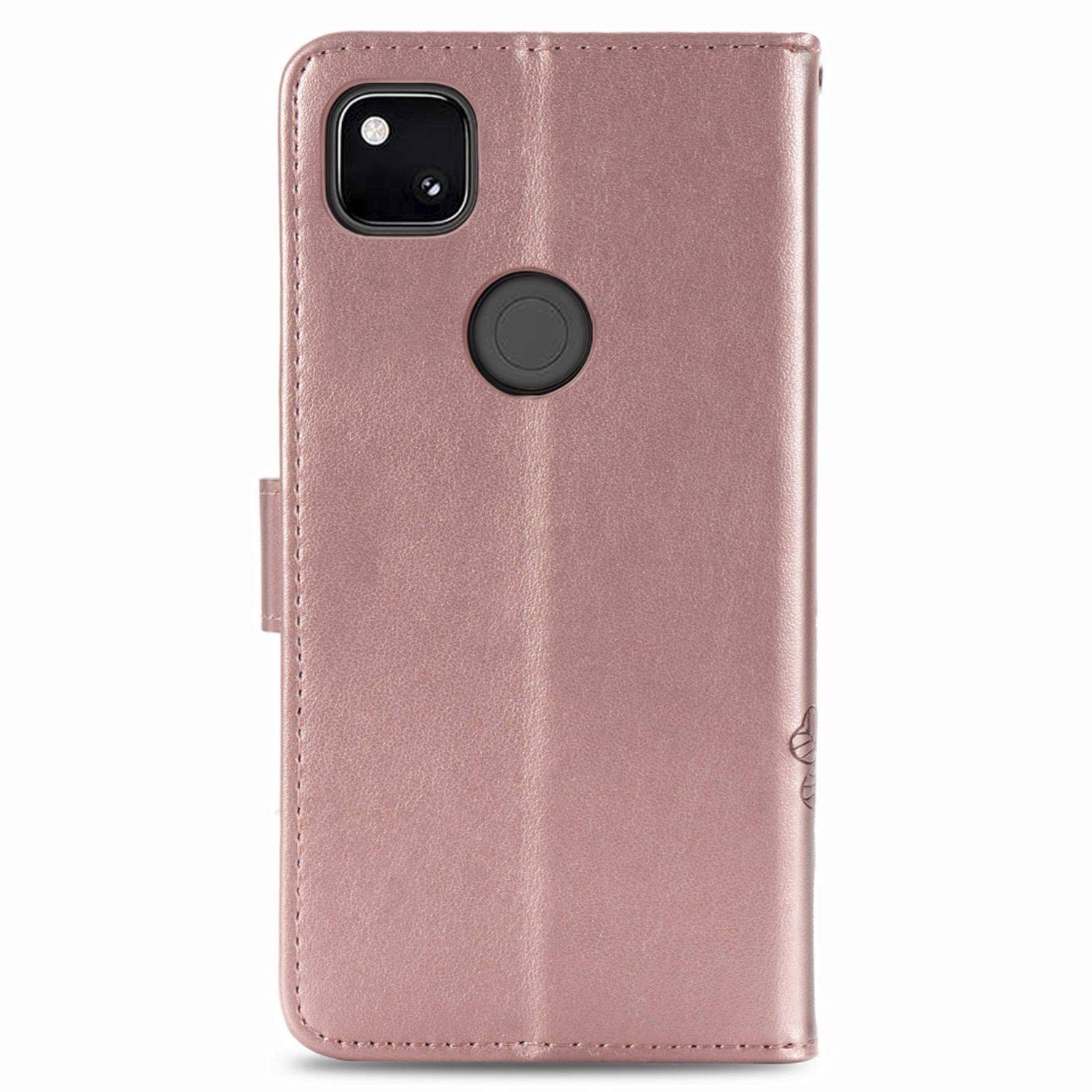 Hülle kompatibel mit Google Pixel 4A Kunstleder Handyhülle - Handy Case Rosa
