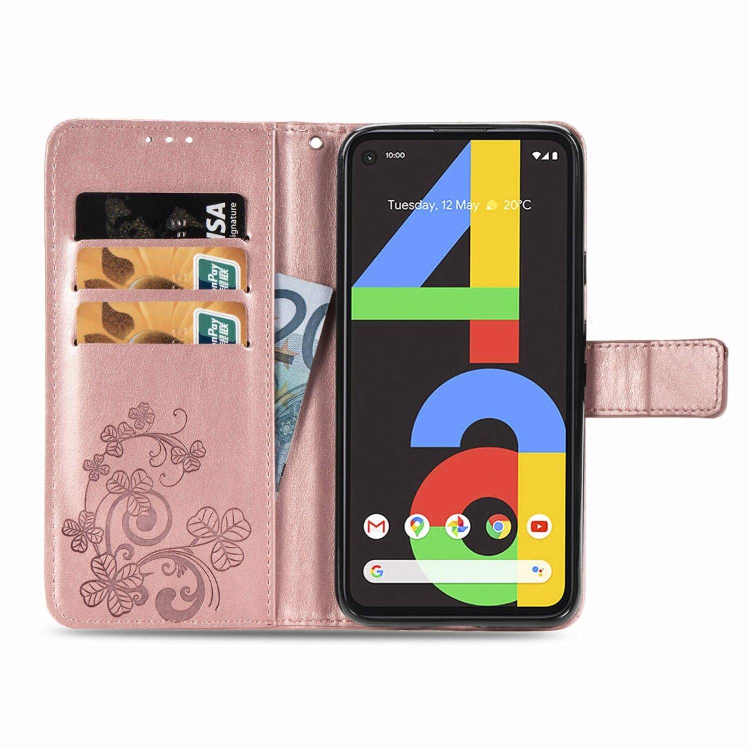 Hülle kompatibel mit Google Pixel 4A Kunstleder Handyhülle - Handy Case Rosa