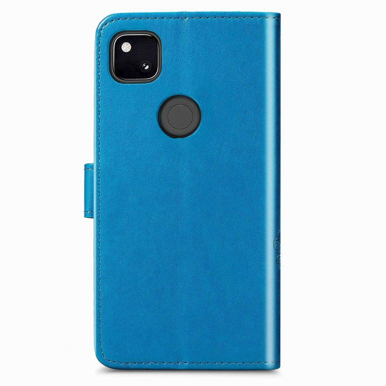 Hülle kompatibel mit Google Pixel 4A Kunstleder Handyhülle - Handy Case Blau