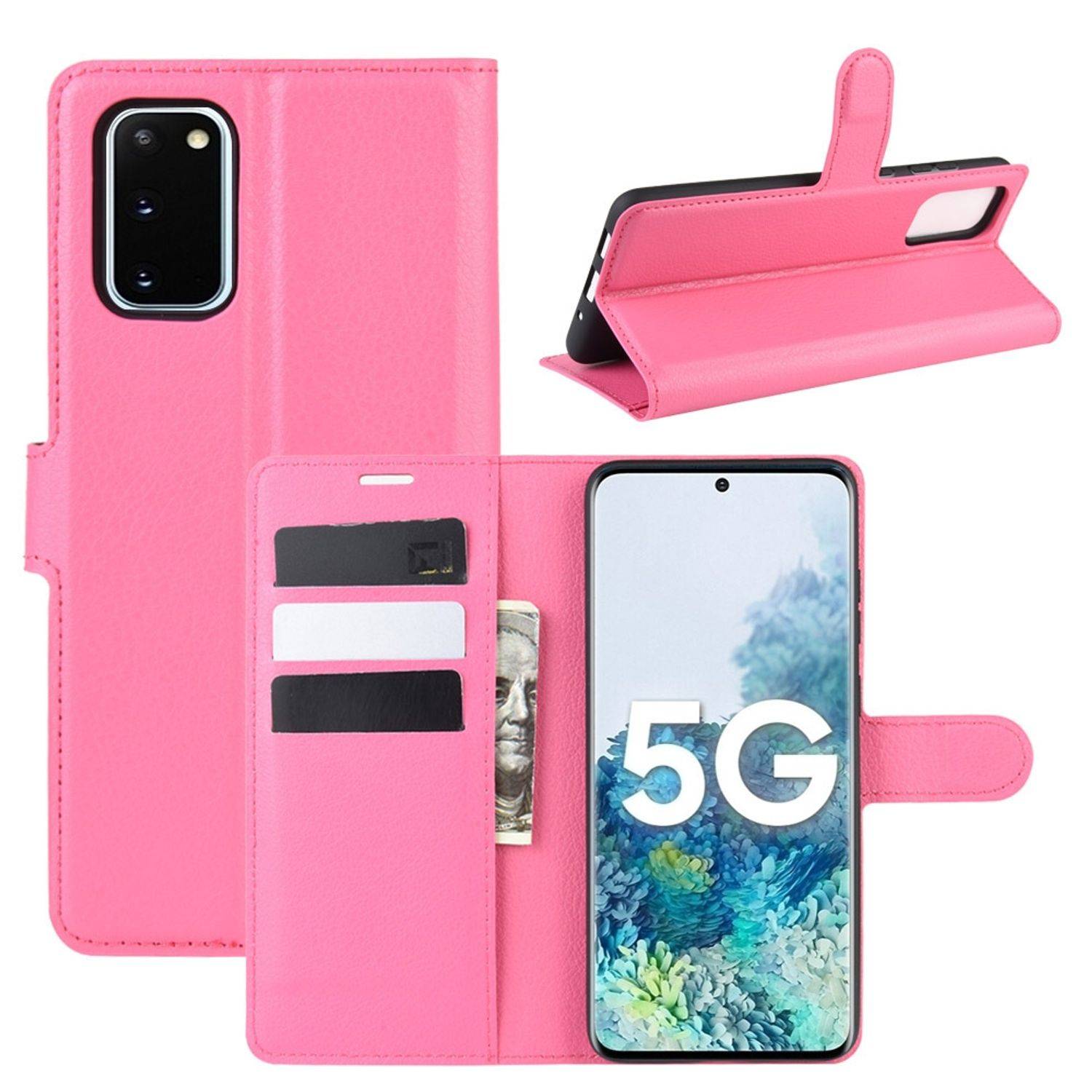 Samsung Galaxy S20 FE Handyhülle Bookcover Rosa