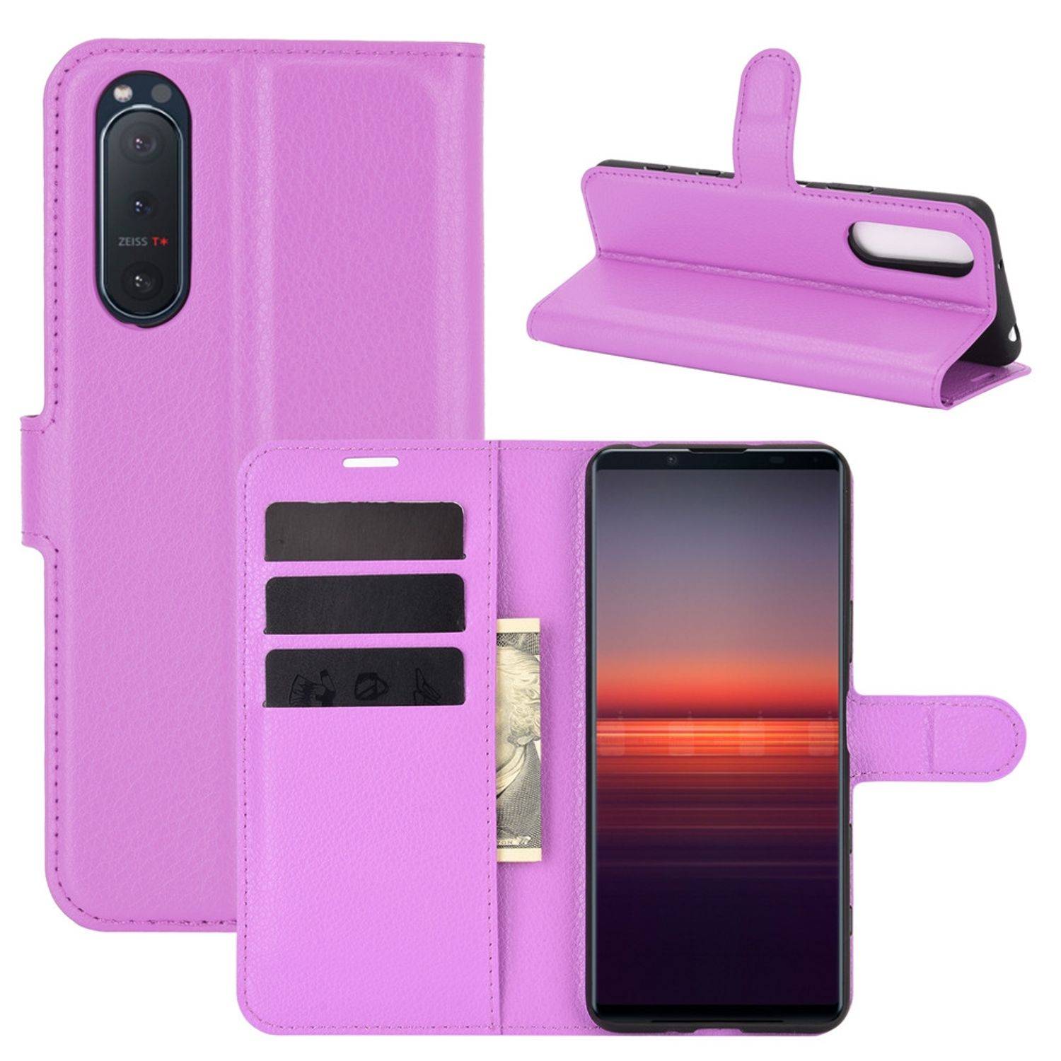 Sony Xperia 5 II Handyhülle Bookcover Violett