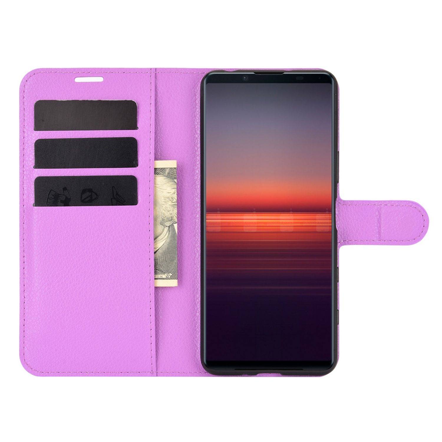 Sony Xperia 5 II Handyhülle Bookcover Violett