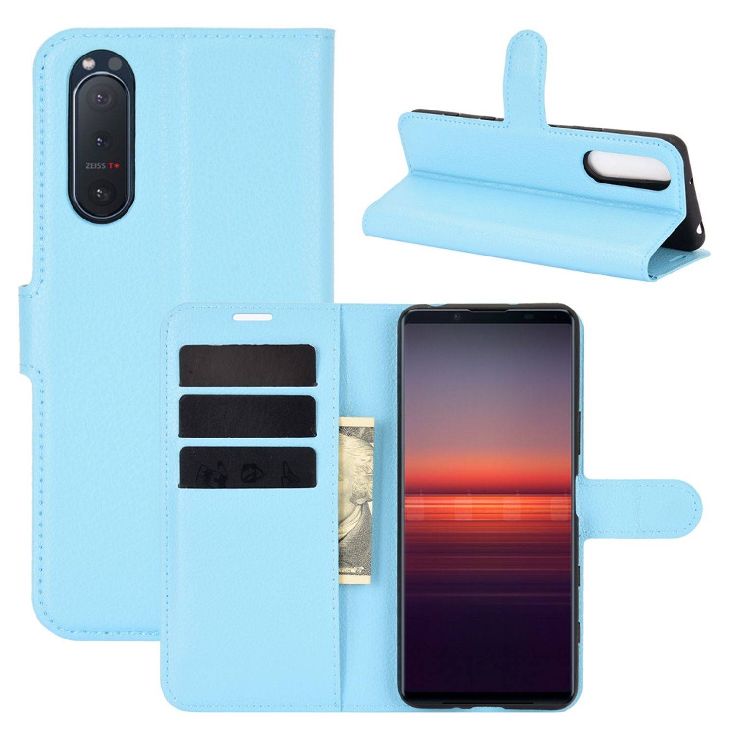 Sony Xperia 5 II Handyhülle Bookcover Blau