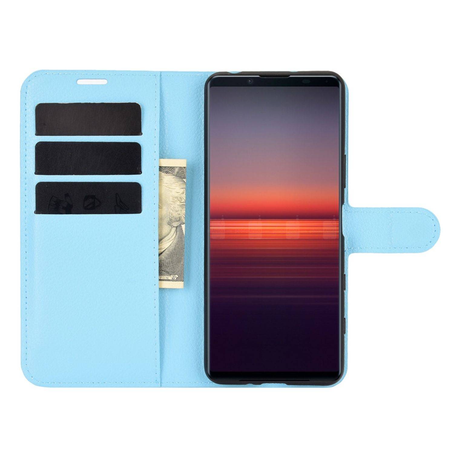 Sony Xperia 5 II Handyhülle Bookcover Blau