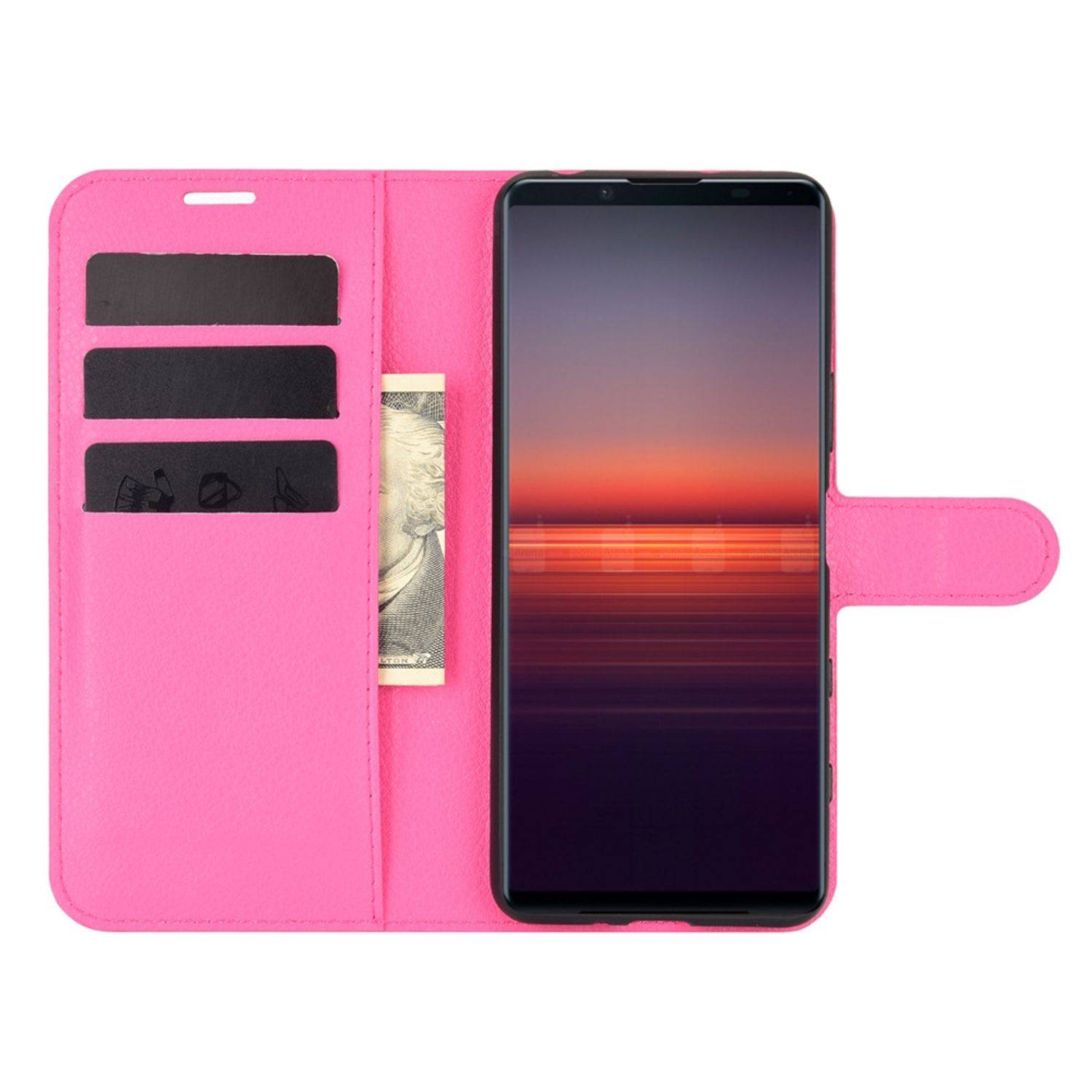 Sony Xperia 5 II Handyhülle Bookcover Rosa