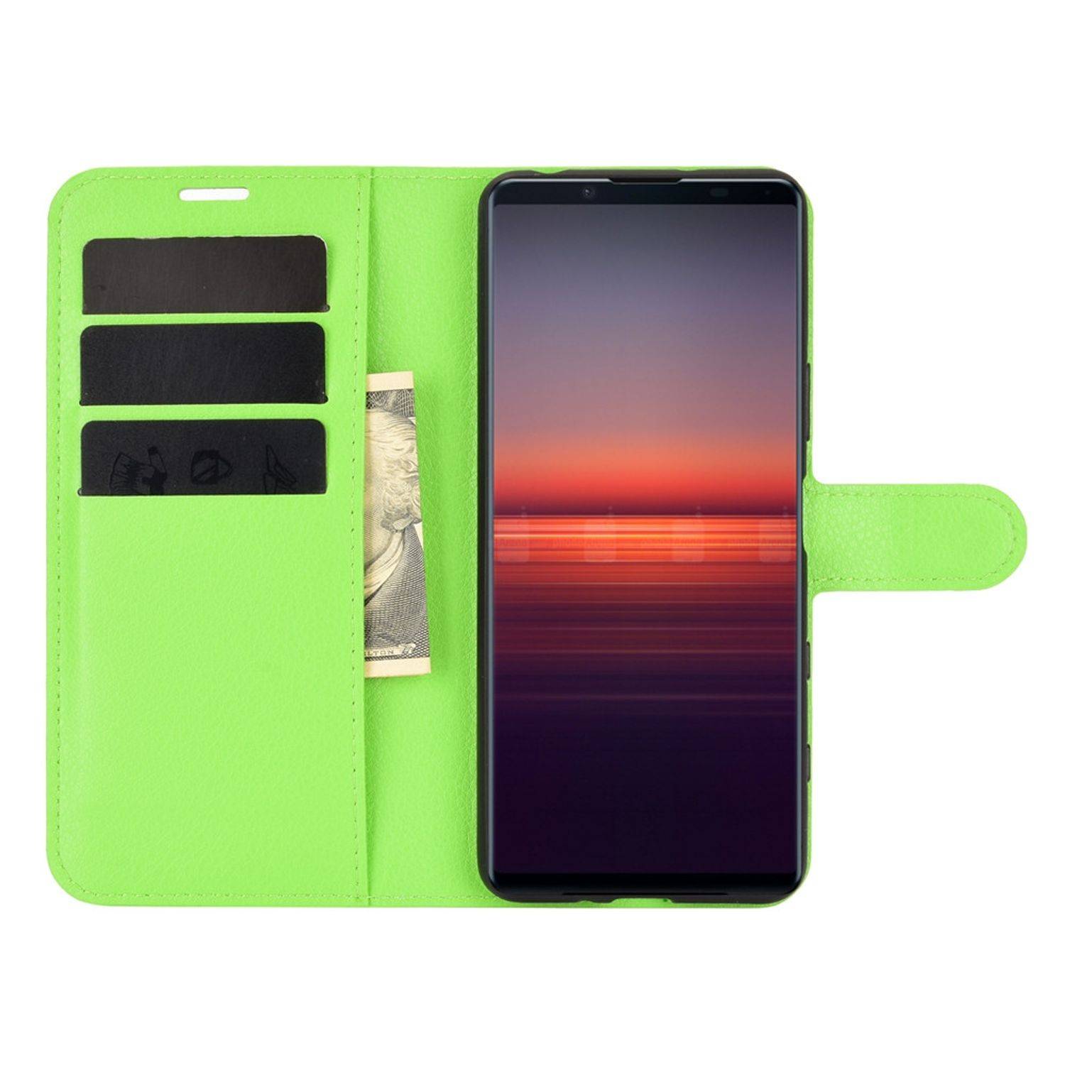 Sony Xperia 5 II Handyhülle Bookcover Grün