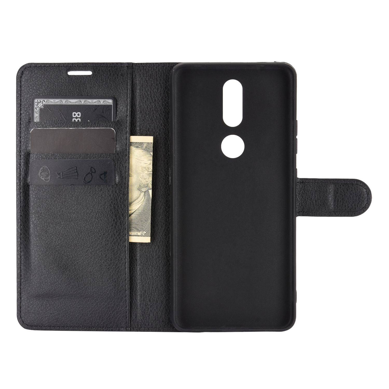 Nokia 2.4 Handyhülle Bookcover Schwarz