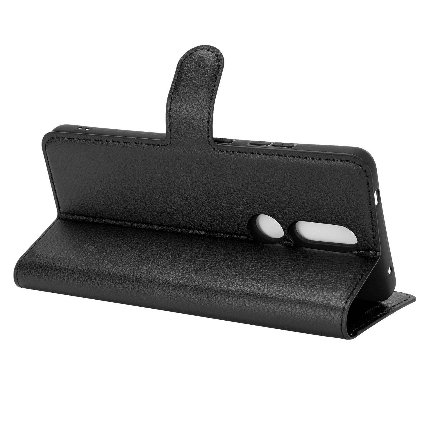 Nokia 2.4 Handyhülle Bookcover Schwarz