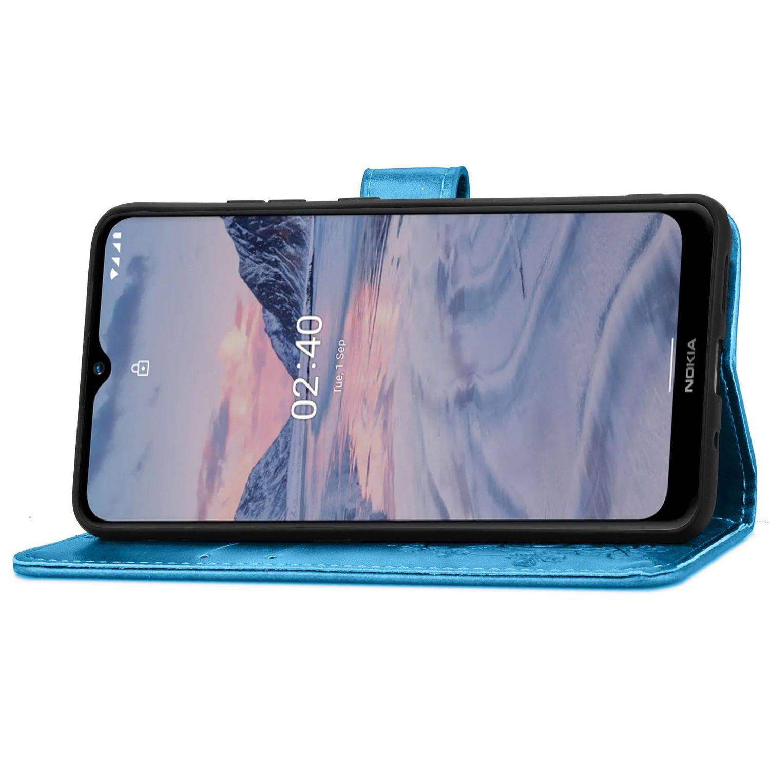Nokia 2.4 Handyhülle Bookcover Blau