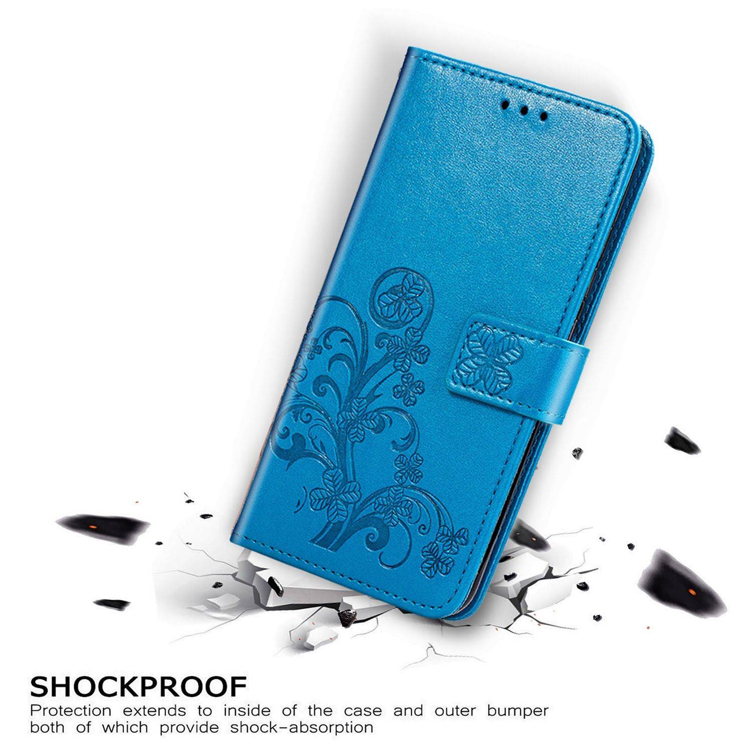 Nokia 2.4 Handyhülle Bookcover Blau