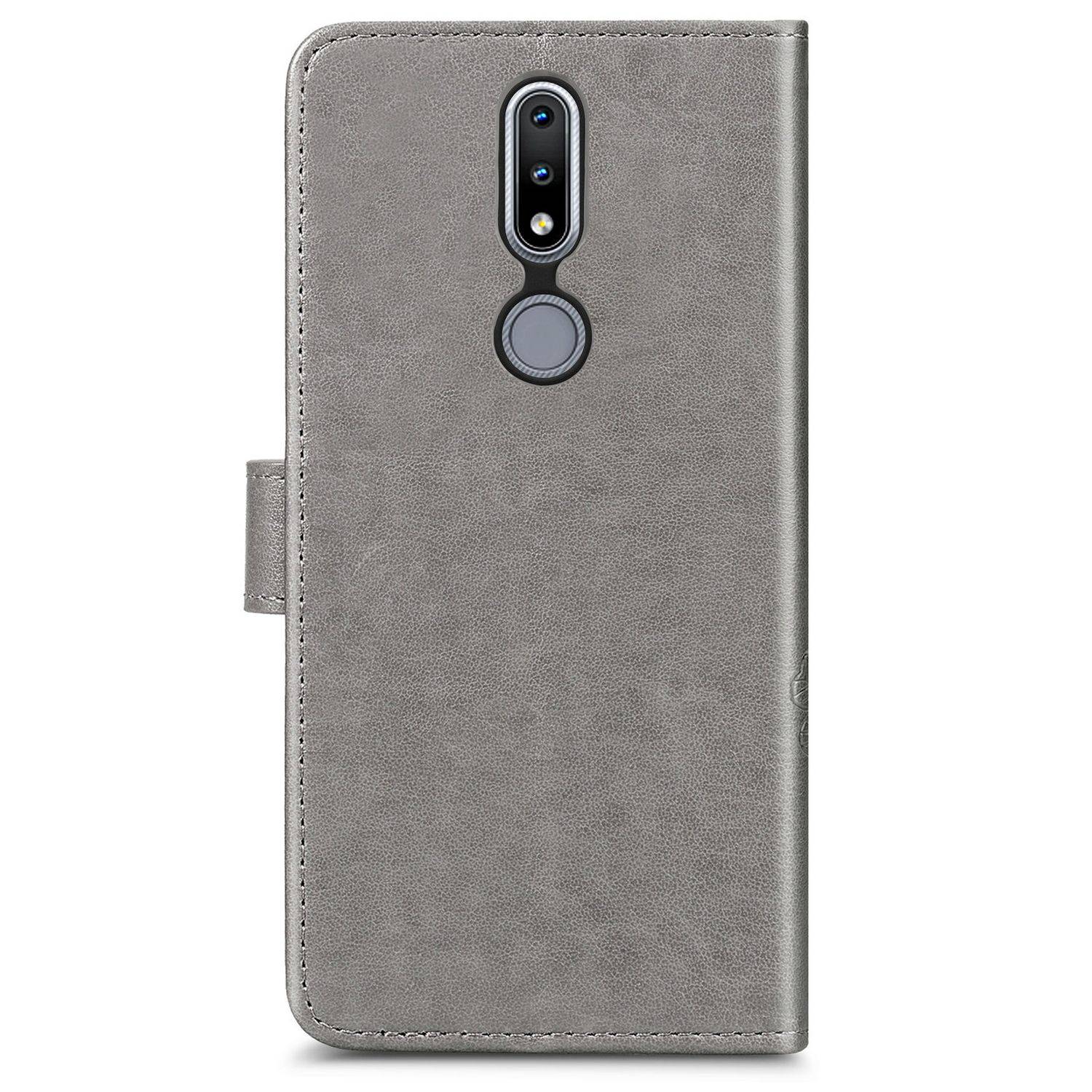 Nokia 2.4 Handyhülle Bookcover Grau