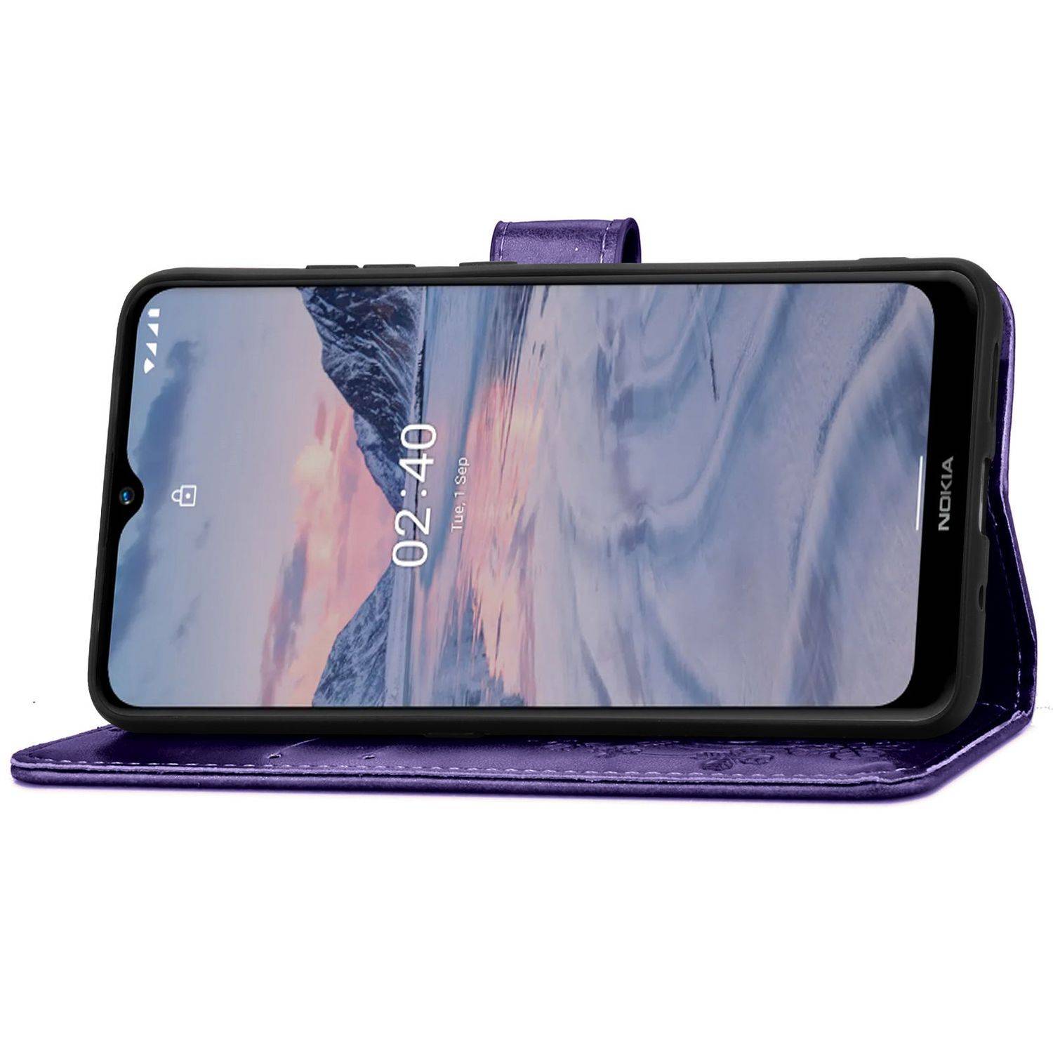 Nokia 2.4 Handyhülle Bookcover Violett