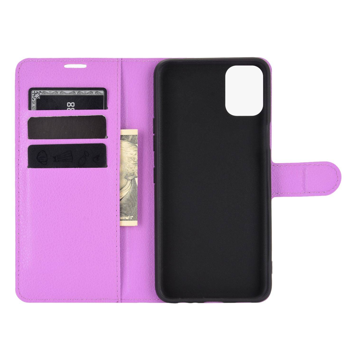 LG K42 Handyhülle Bookcover Violett