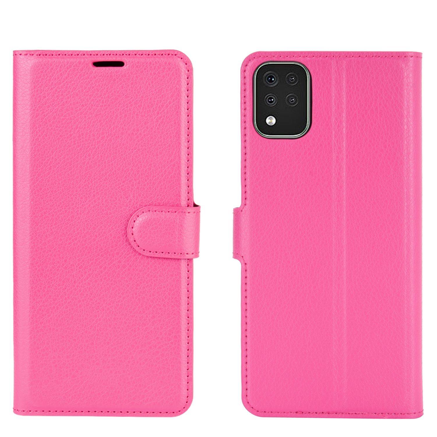 LG K42 Handyhülle Bookcover Rosa
