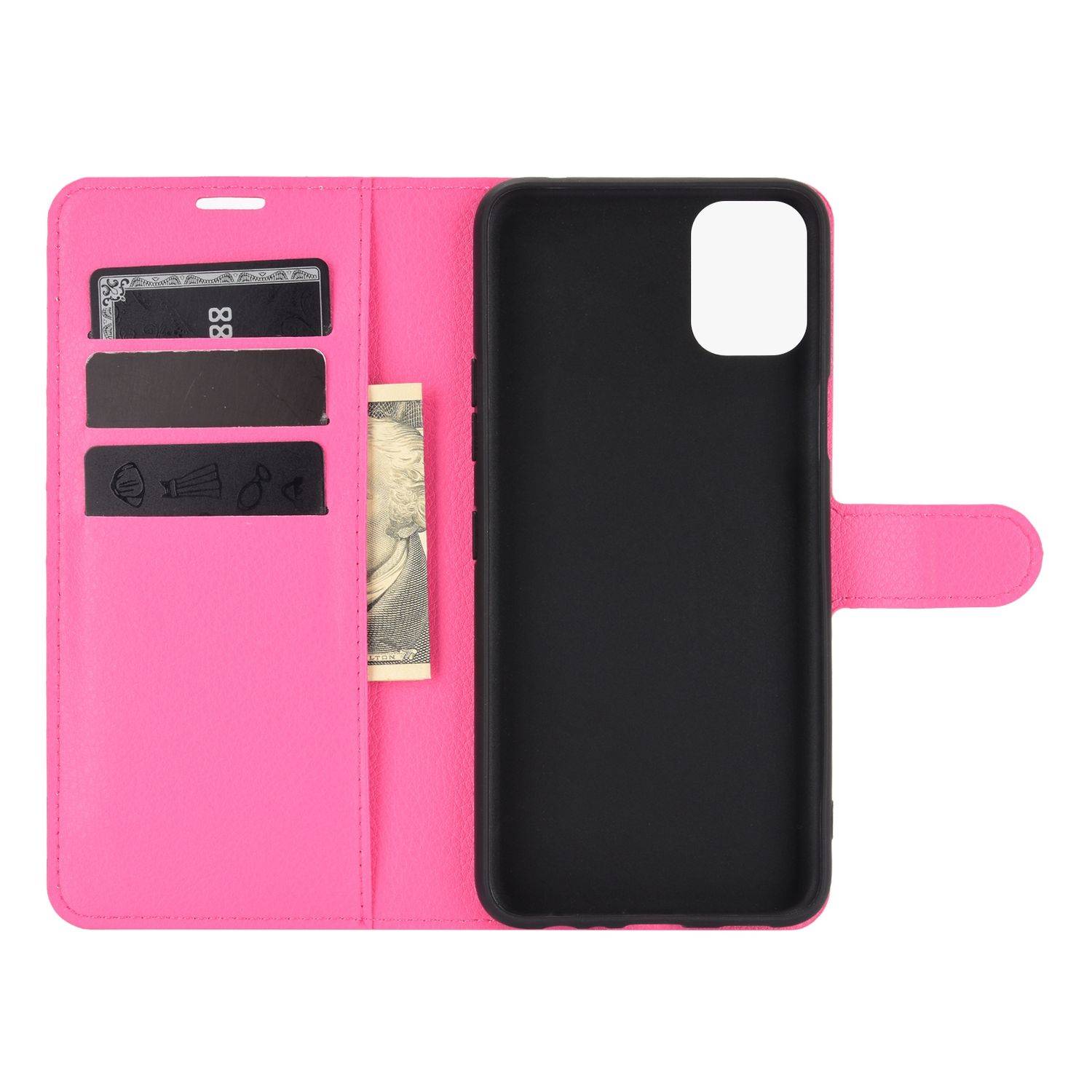 LG K42 Handyhülle Bookcover Rosa