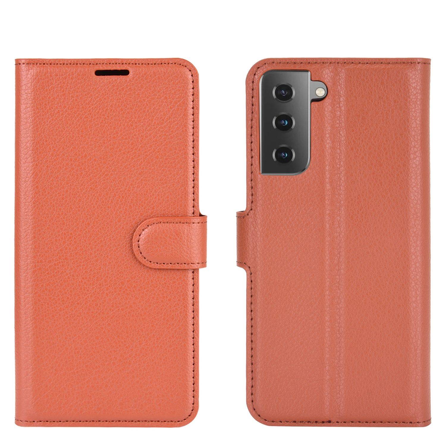 Samsung Galaxy S21 Handyhülle Bookcover Braun
