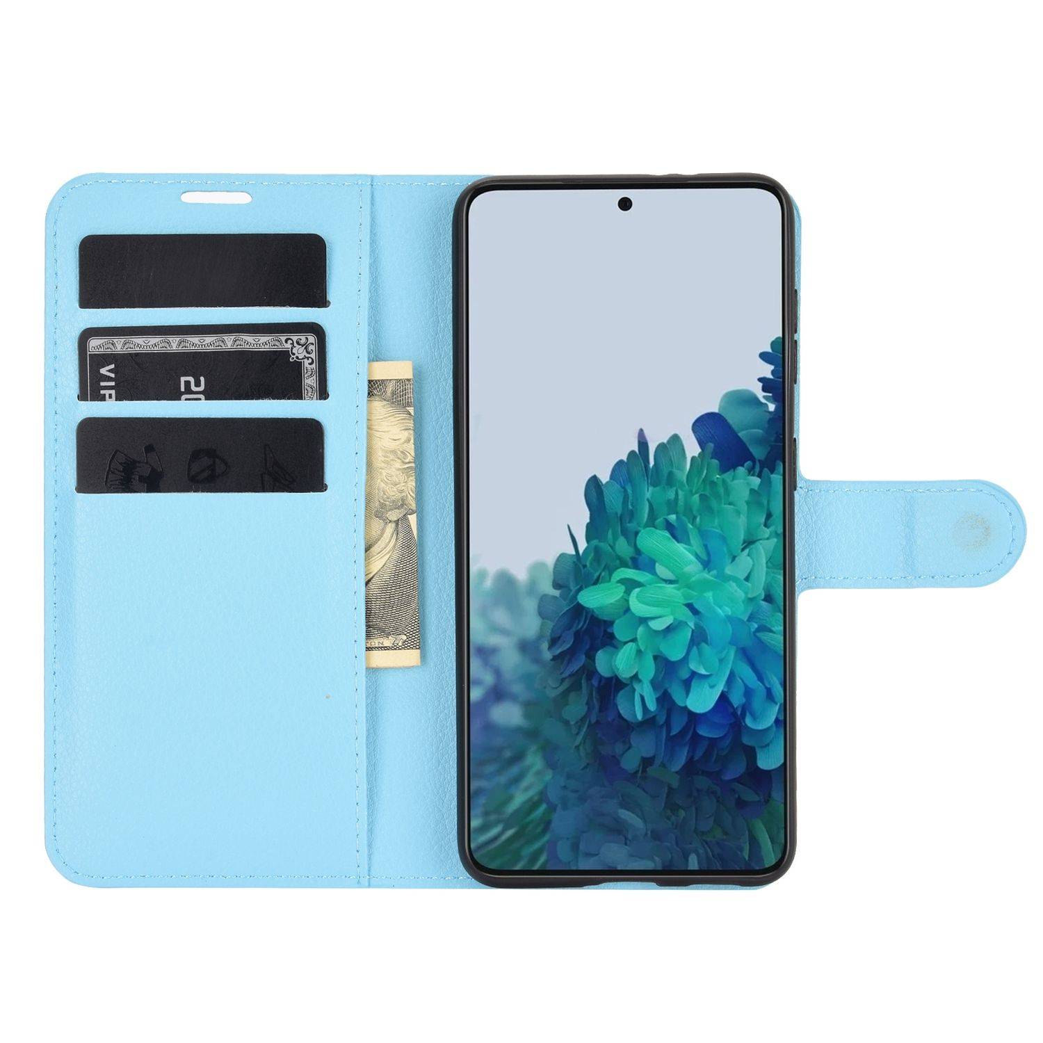 Samsung Galaxy S21 Handyhülle Bookcover Blau