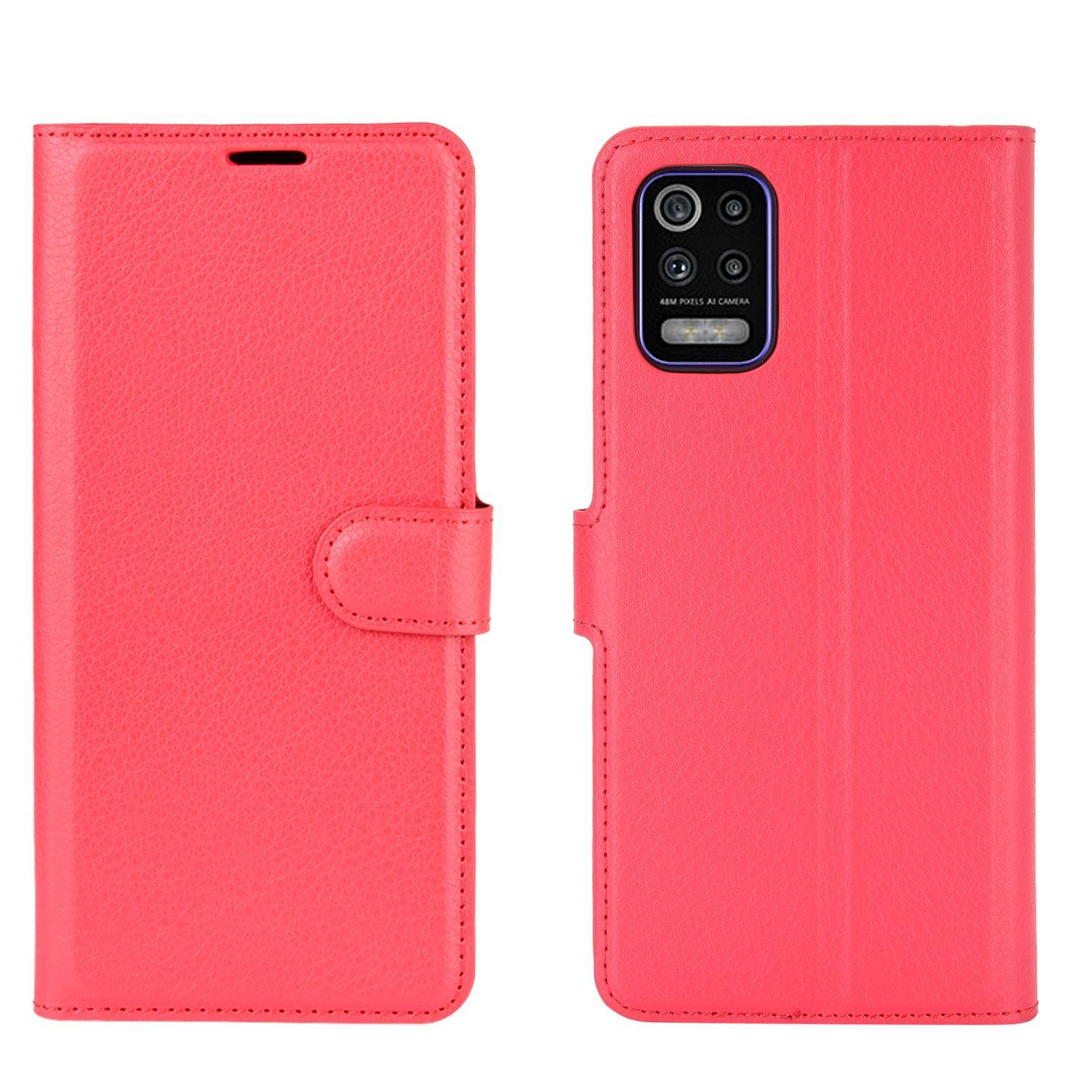LG K52 Handyhülle Bookcover Rot