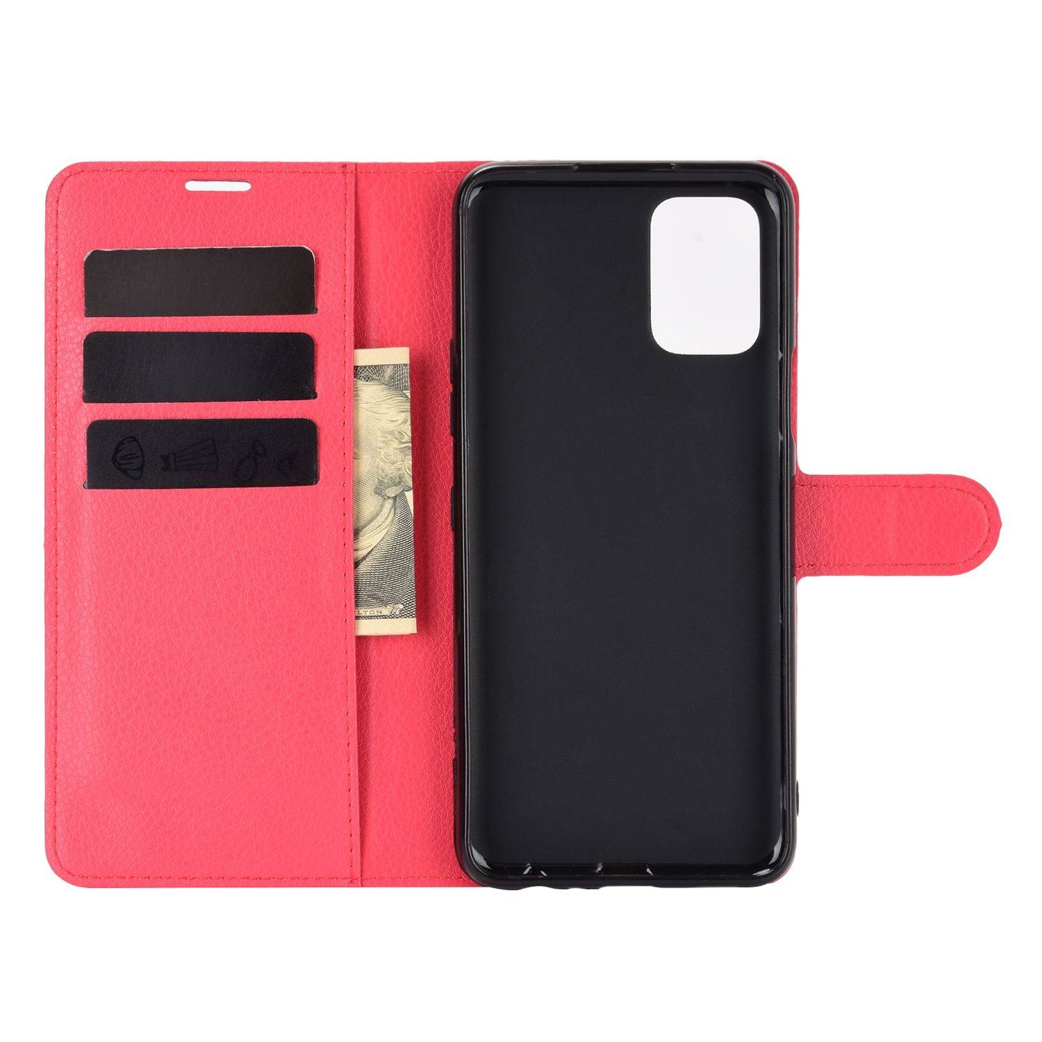 LG K52 Handyhülle Bookcover Rot