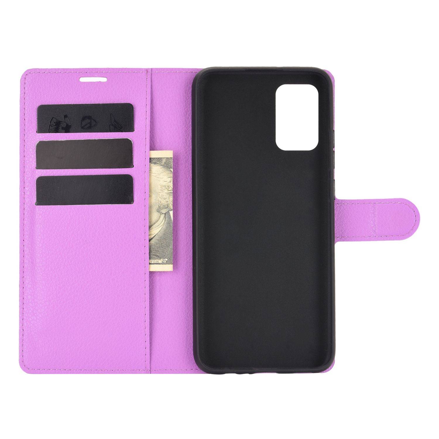 Samsung Galaxy A02s Handyhülle Bookcover Violett