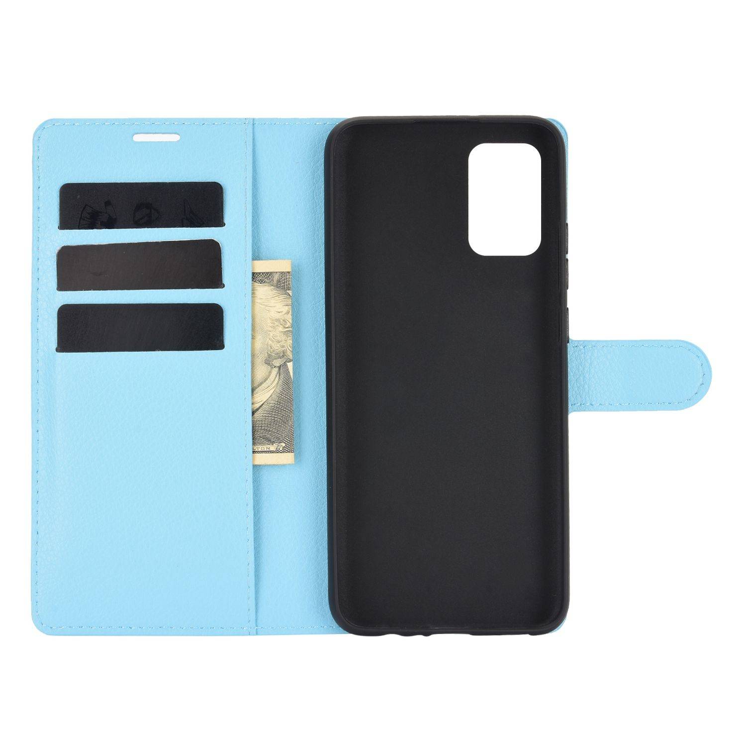 Samsung Galaxy A02s Handyhülle Bookcover Blau