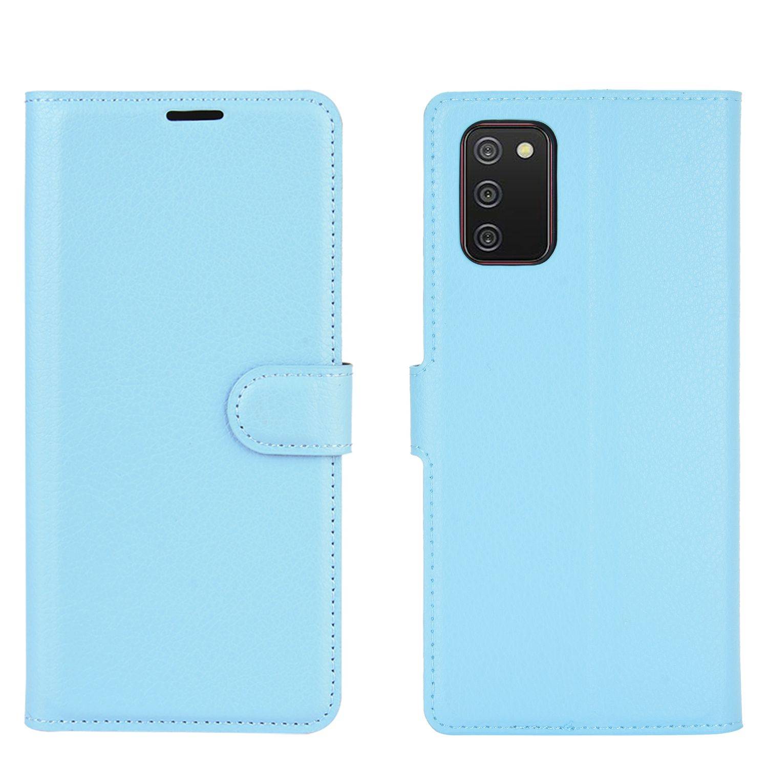 Samsung Galaxy A02s Handyhülle Bookcover Blau