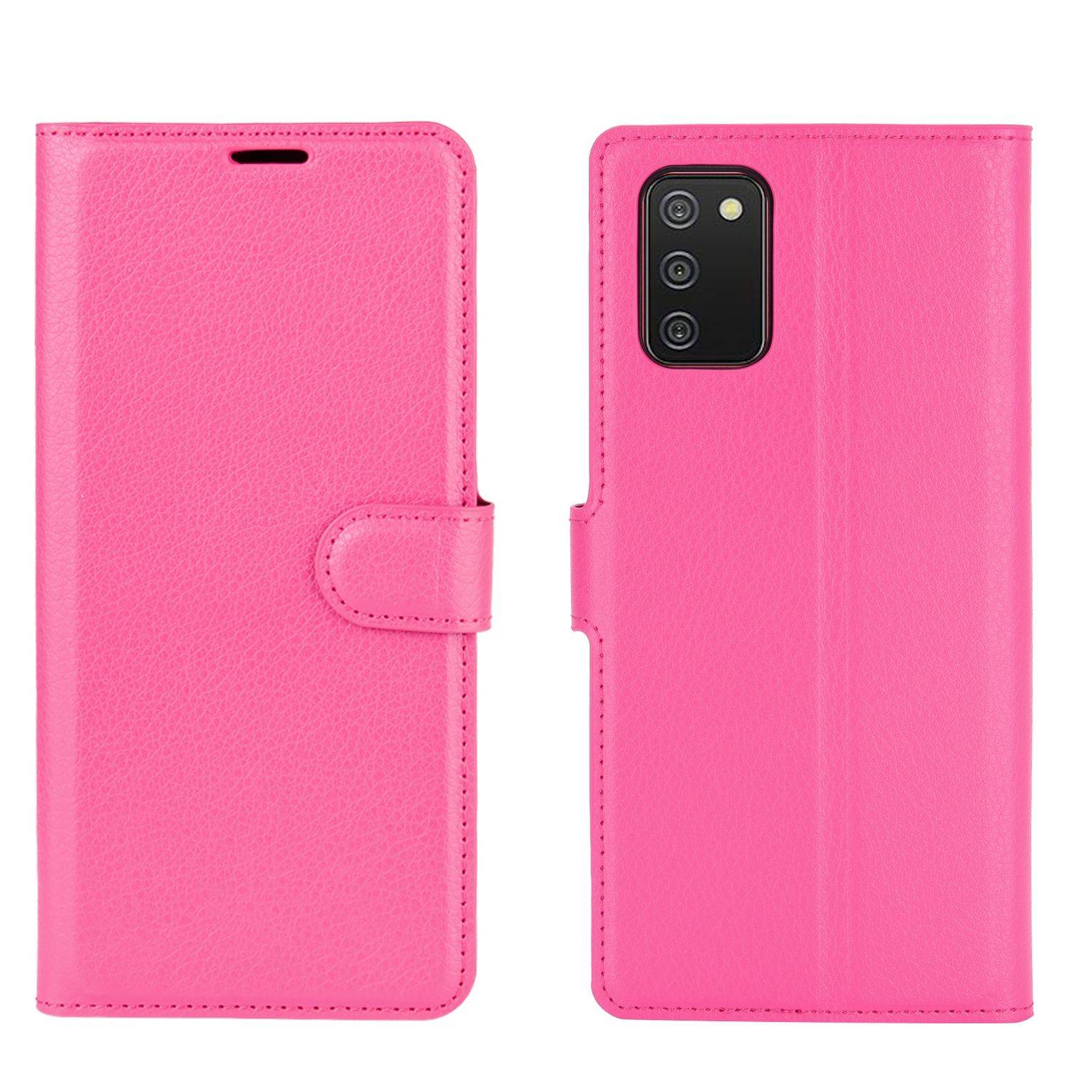 Samsung Galaxy A02s Handyhülle Bookcover Rosa