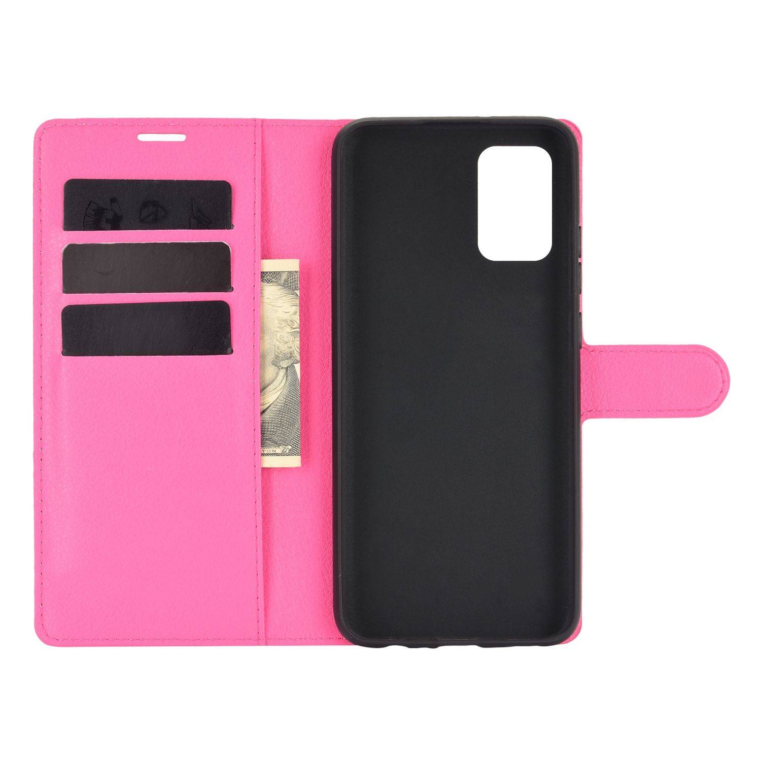 Samsung Galaxy A02s Handyhülle Bookcover Rosa
