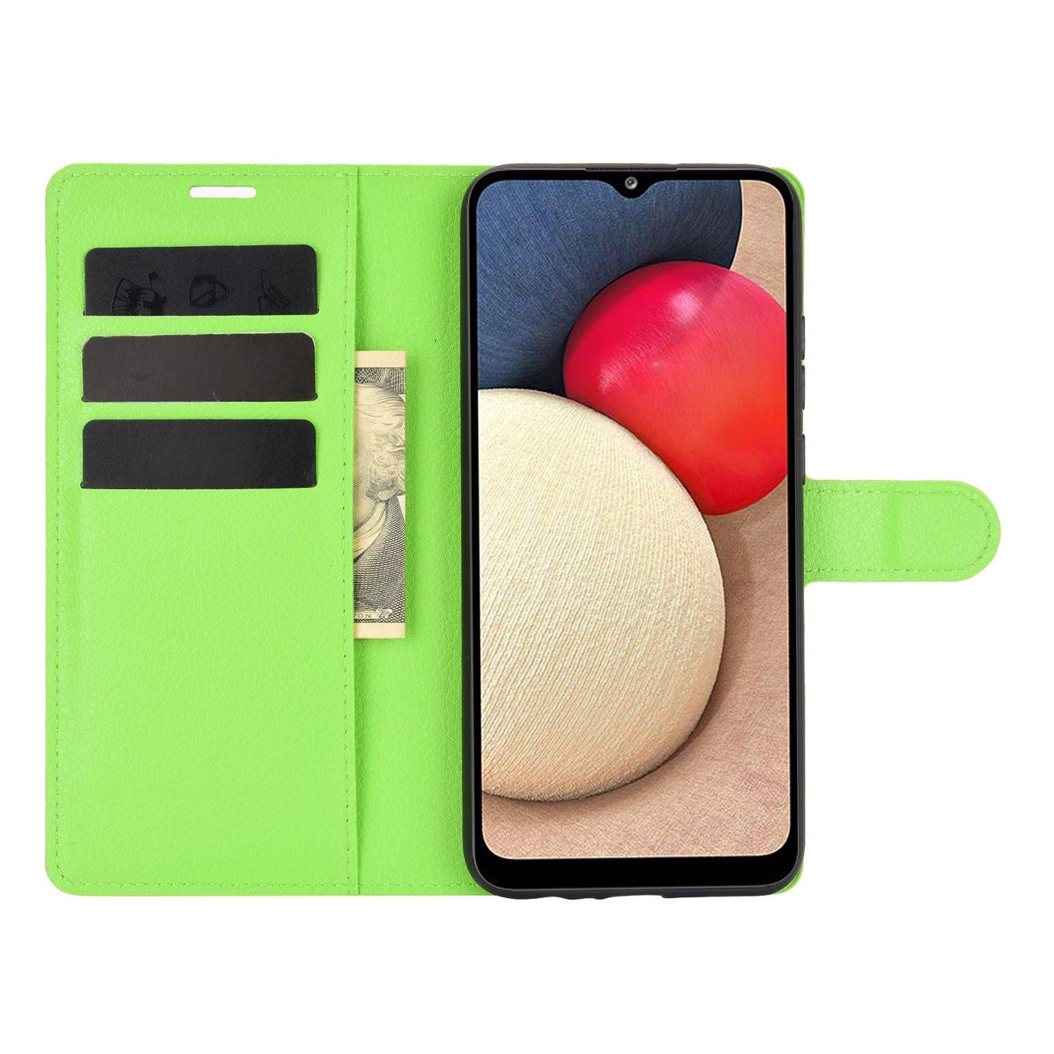 Samsung Galaxy A02s Handyhülle Bookcover Grün