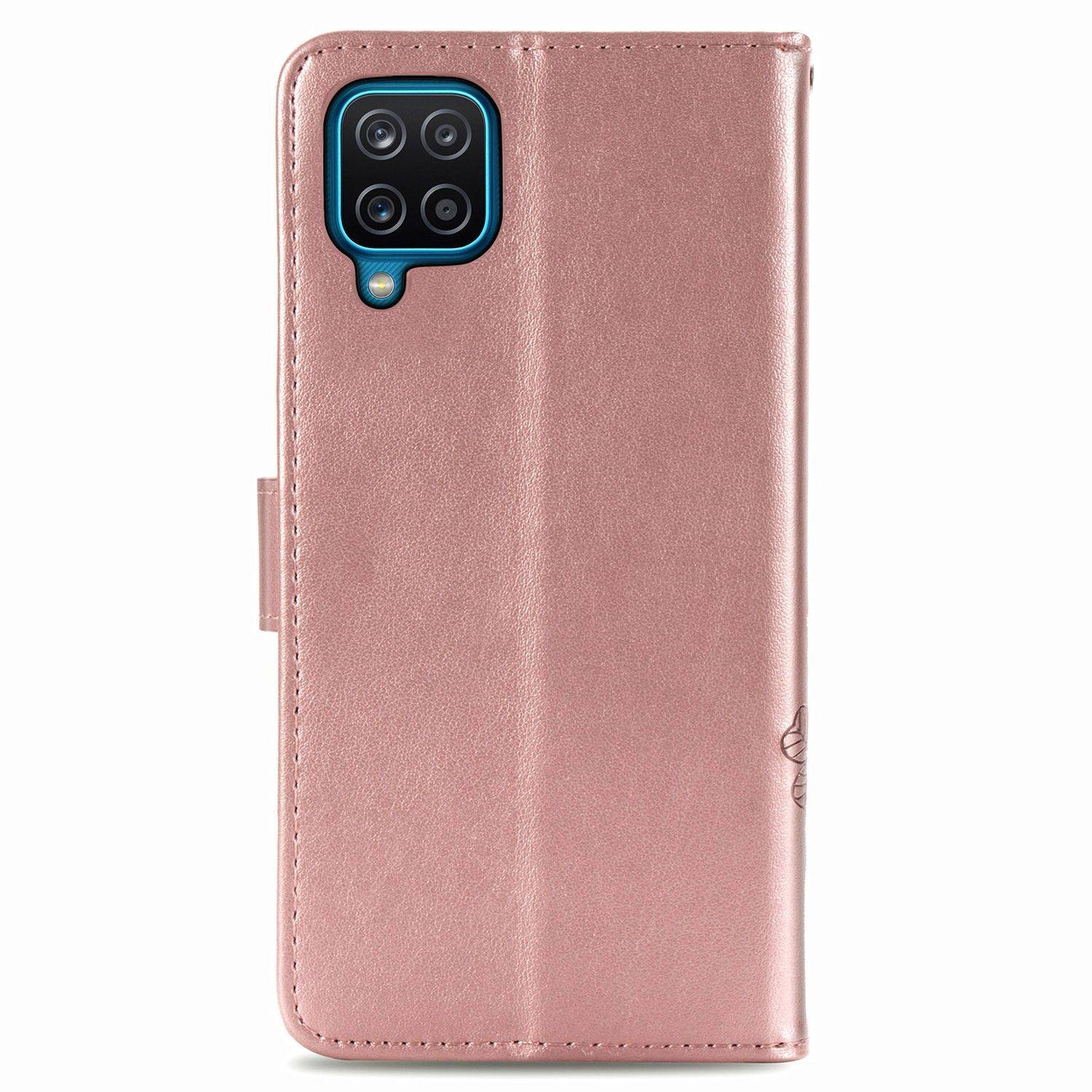 Hülle kompatibel mit Samsung Galaxy A12 Kunstleder Handyhülle - Handy Case Rosa