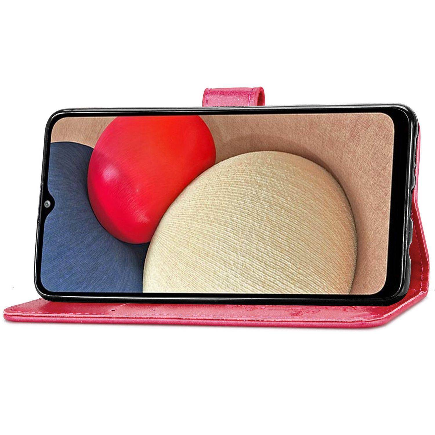 Samsung Galaxy A02s Handyhülle Bookcover Rosa