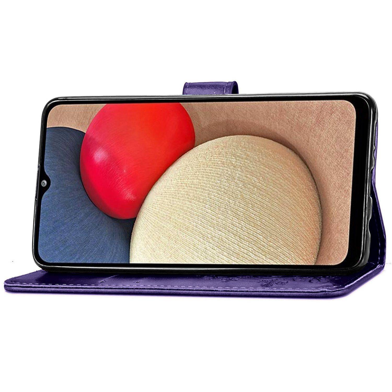Samsung Galaxy A02s Handyhülle Bookcover Violett