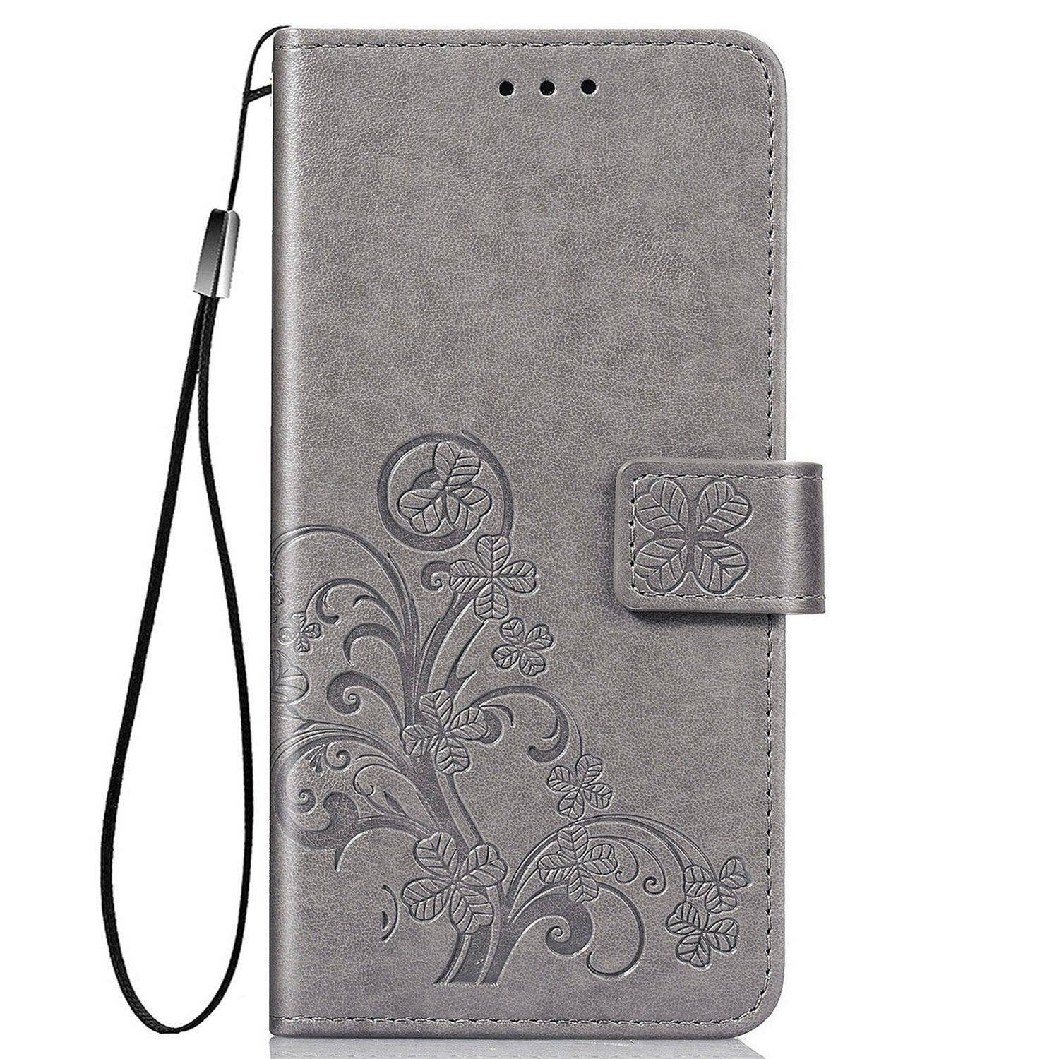 Samsung Galaxy A02s Handyhülle Bookcover Grau