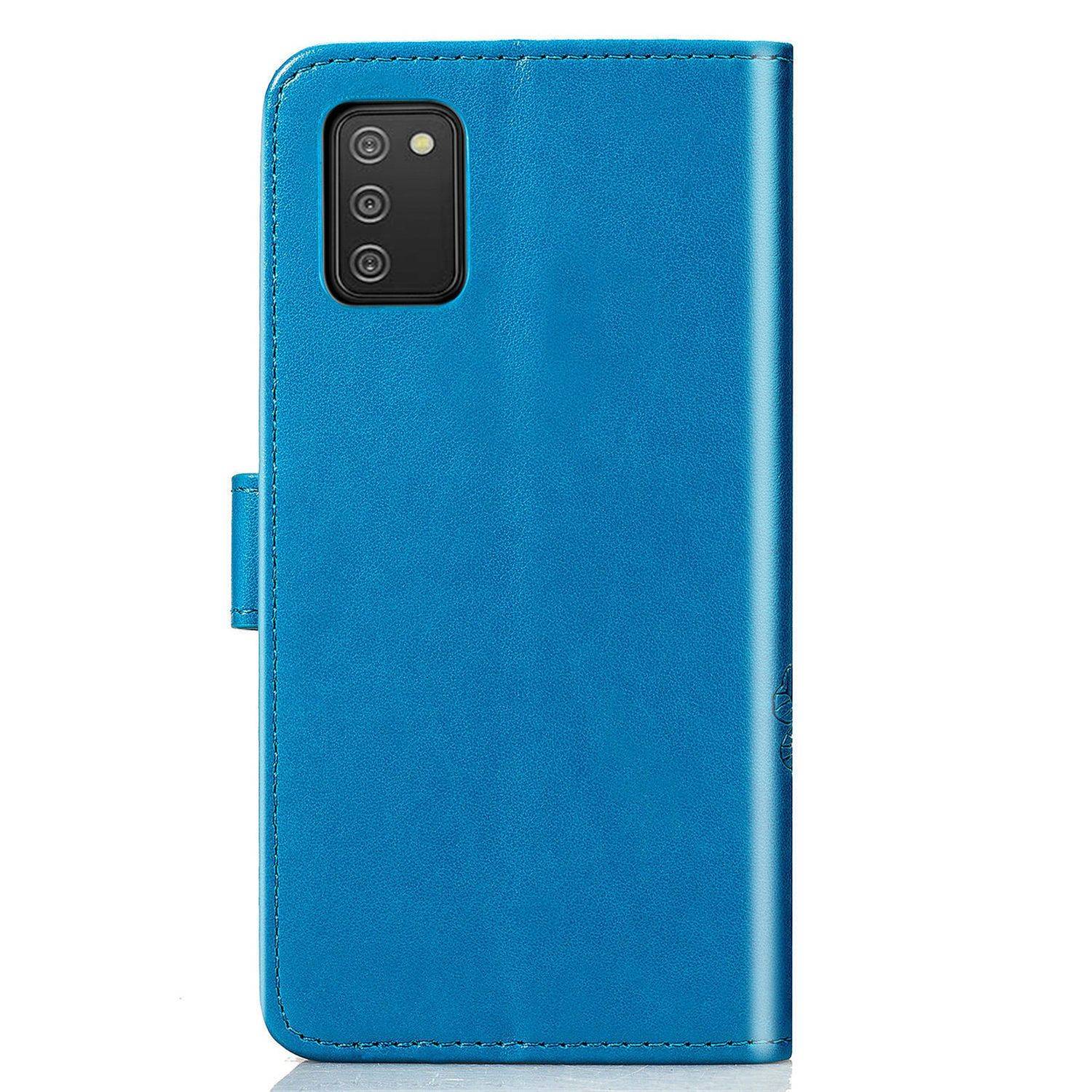 Samsung Galaxy A02s Handyhülle Bookcover Blau