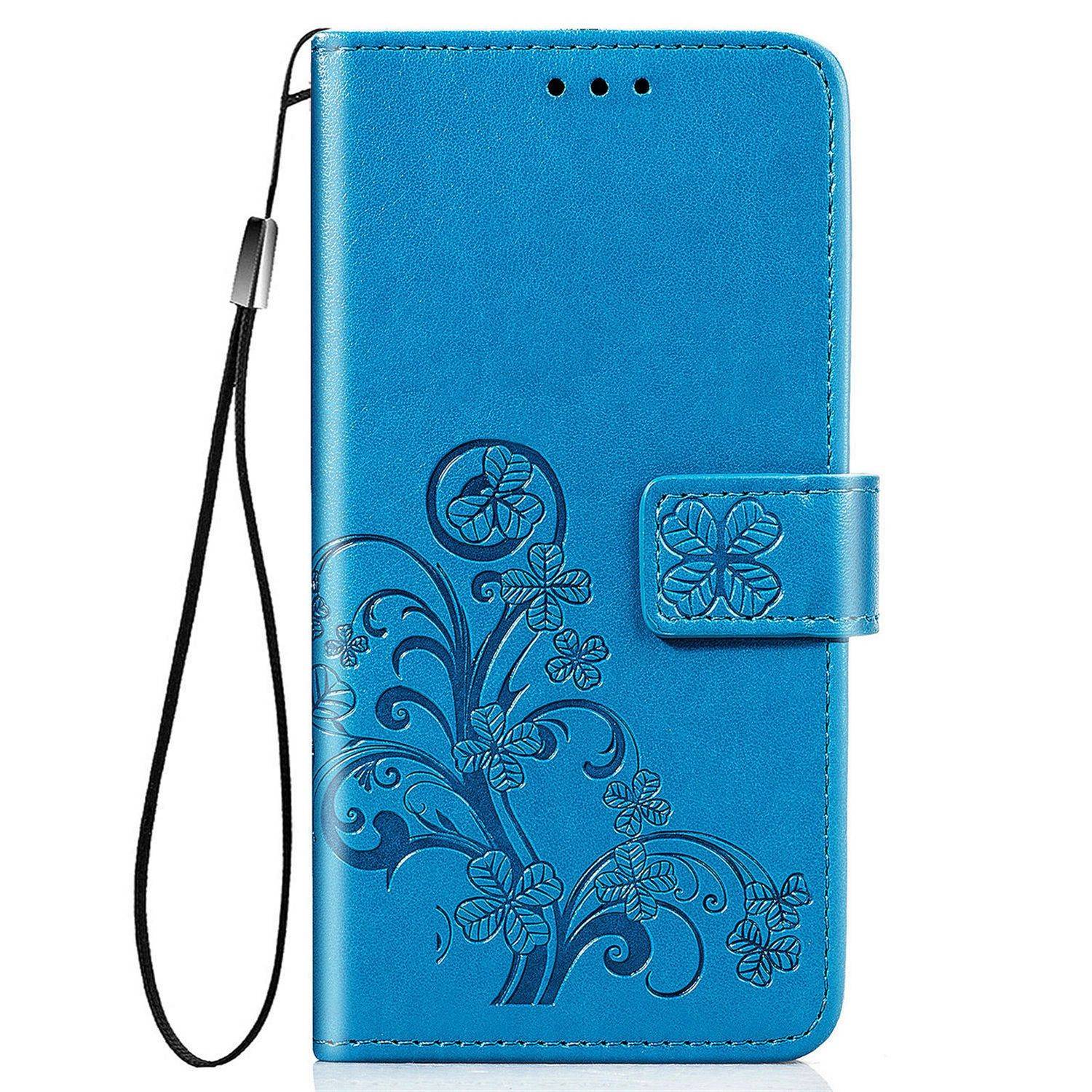 Samsung Galaxy A02s Handyhülle Bookcover Blau