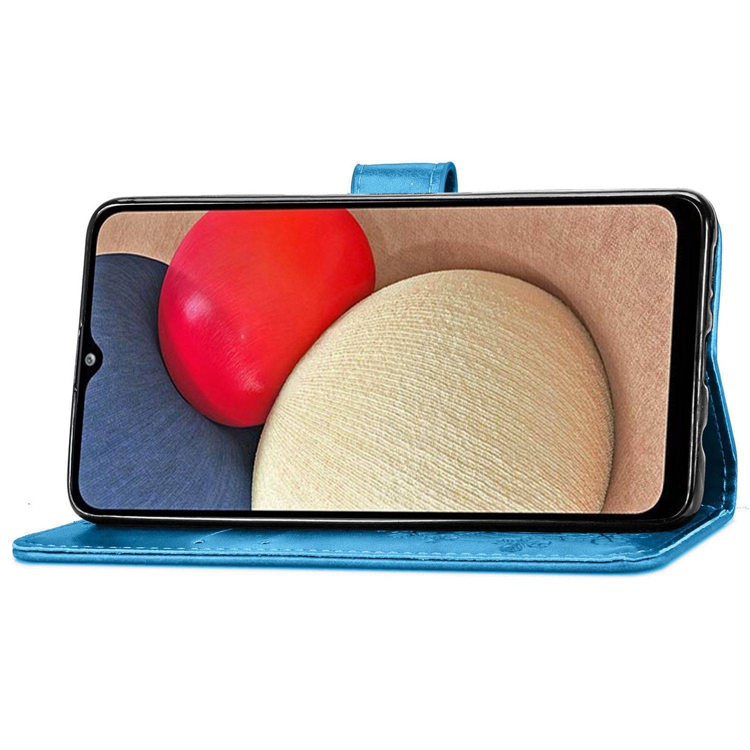 Samsung Galaxy A02s Handyhülle Bookcover Blau