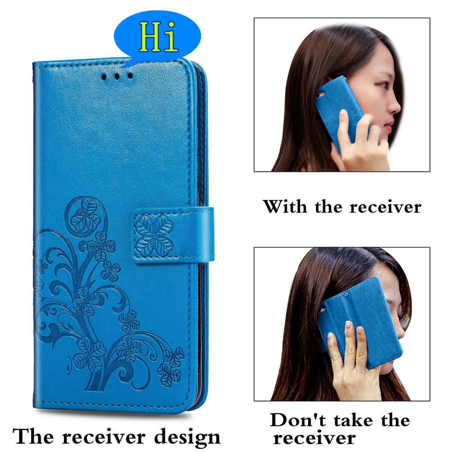 Samsung Galaxy A02s Handyhülle Bookcover Blau