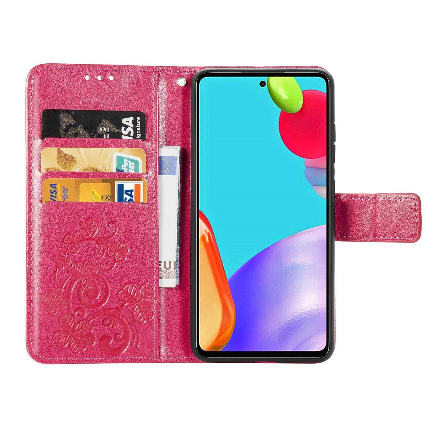 Samsung Galaxy A72 5G Handyhülle Bookcover Rosa