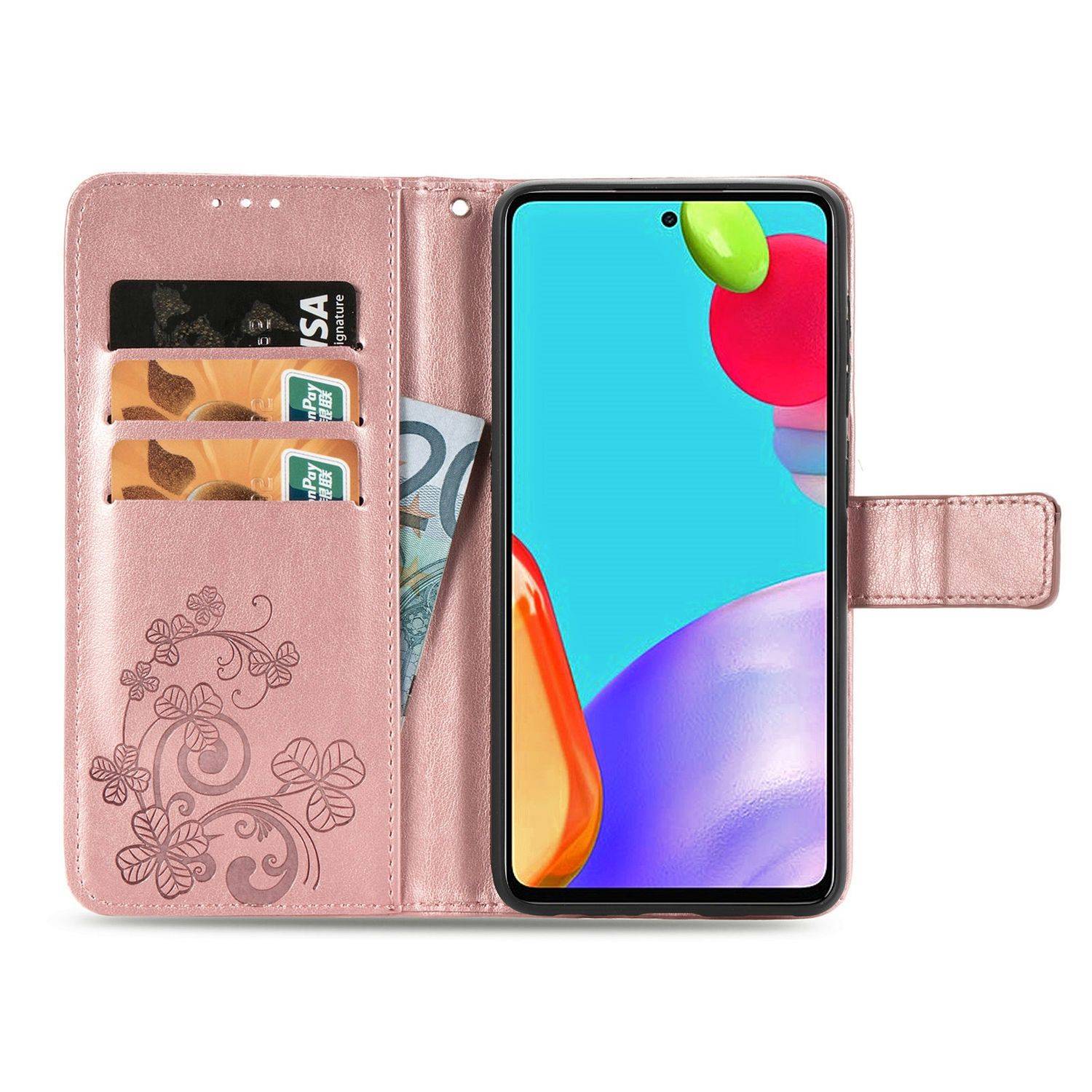 Samsung Galaxy A72 5G Handyhülle Bookcover Rosa