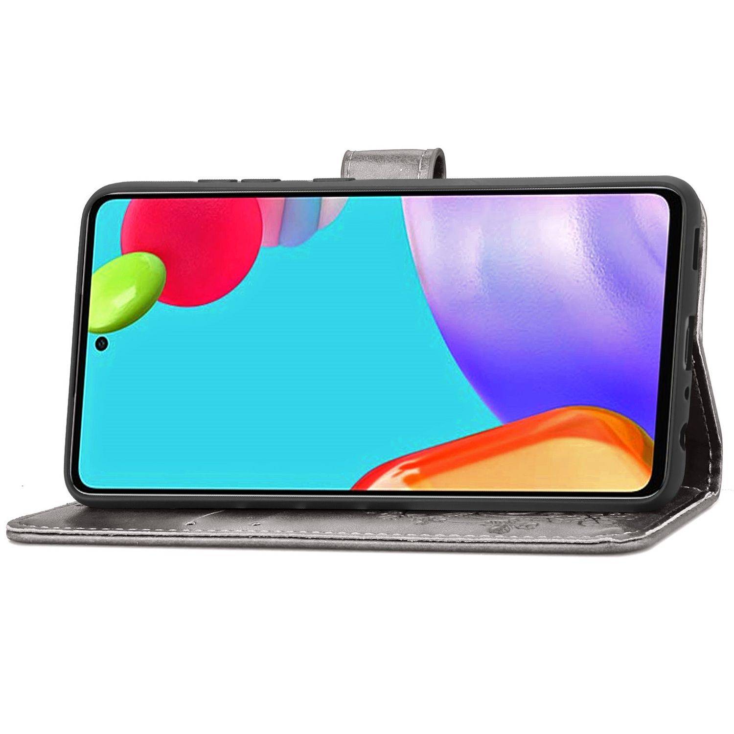 Samsung Galaxy A72 5G Handyhülle Bookcover Grau