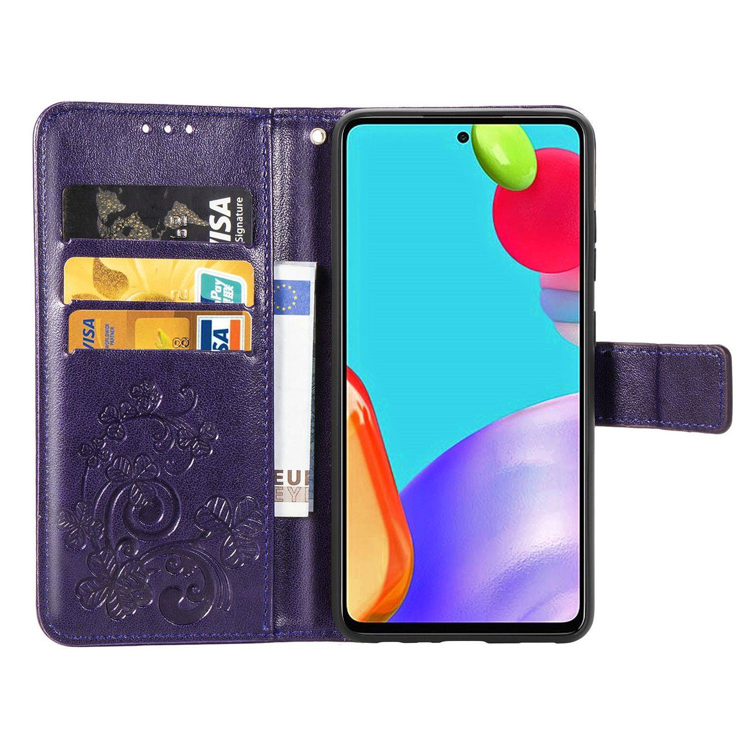 Samsung Galaxy A72 5G Handyhülle Bookcover Violett