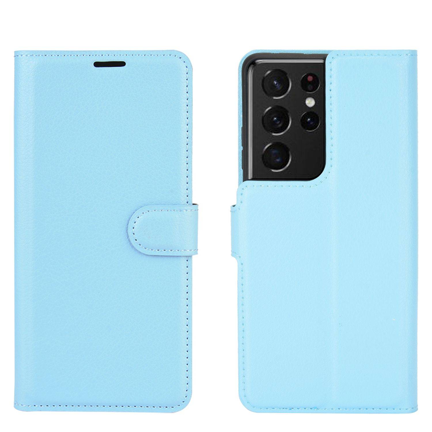 Samsung Galaxy S21 Ultra Handyhülle Bookcover Blau