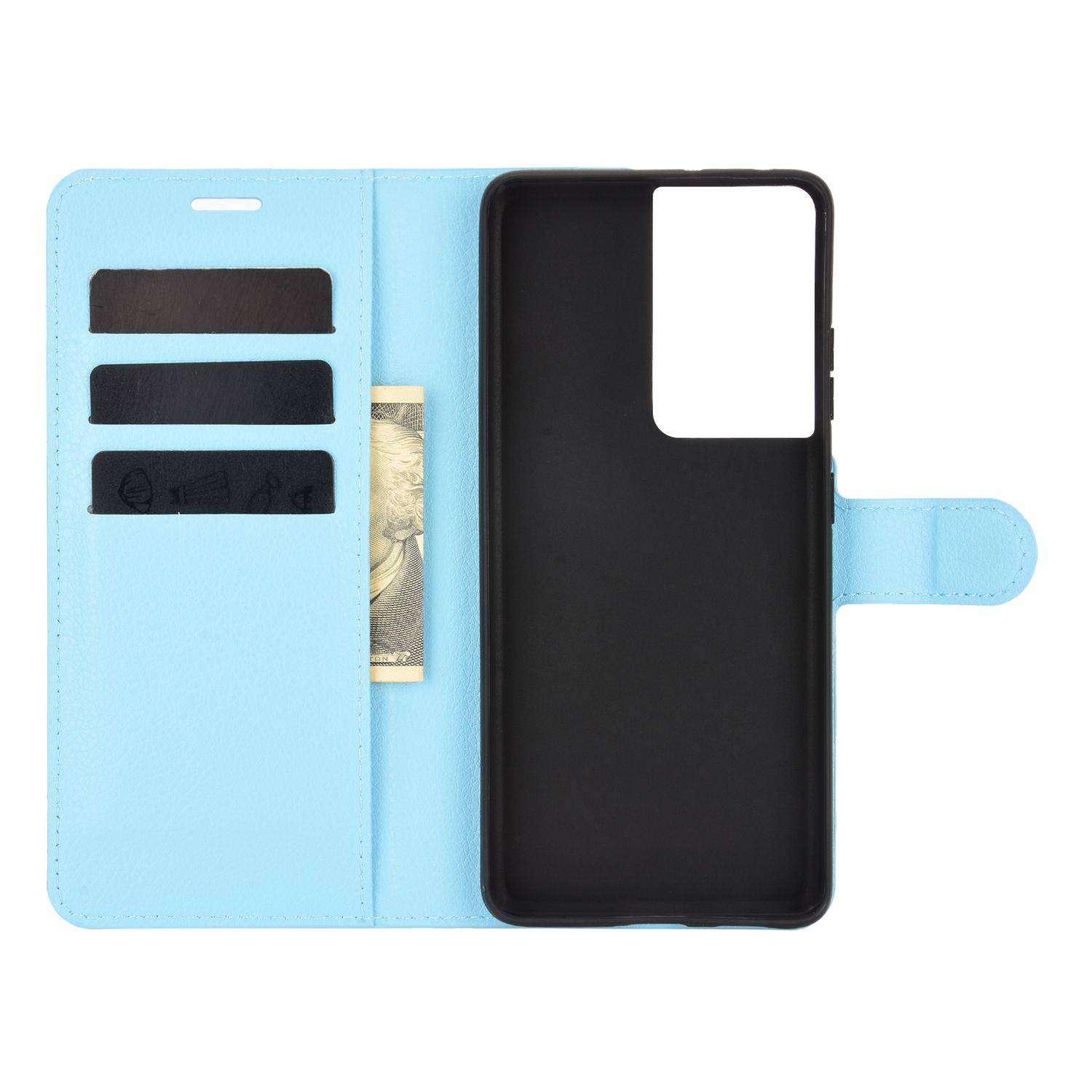 Samsung Galaxy S21 Ultra Handyhülle Bookcover Blau