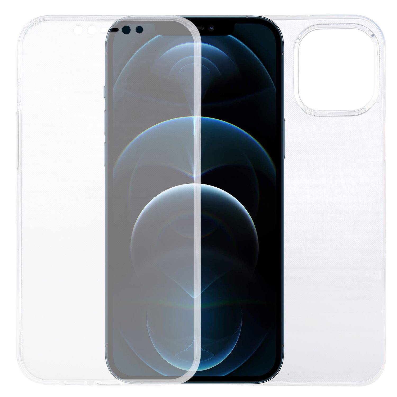 Apple iPhone 12 Pro Max Handyhülle Full-Cover 360 Grad Full Cover Transparent